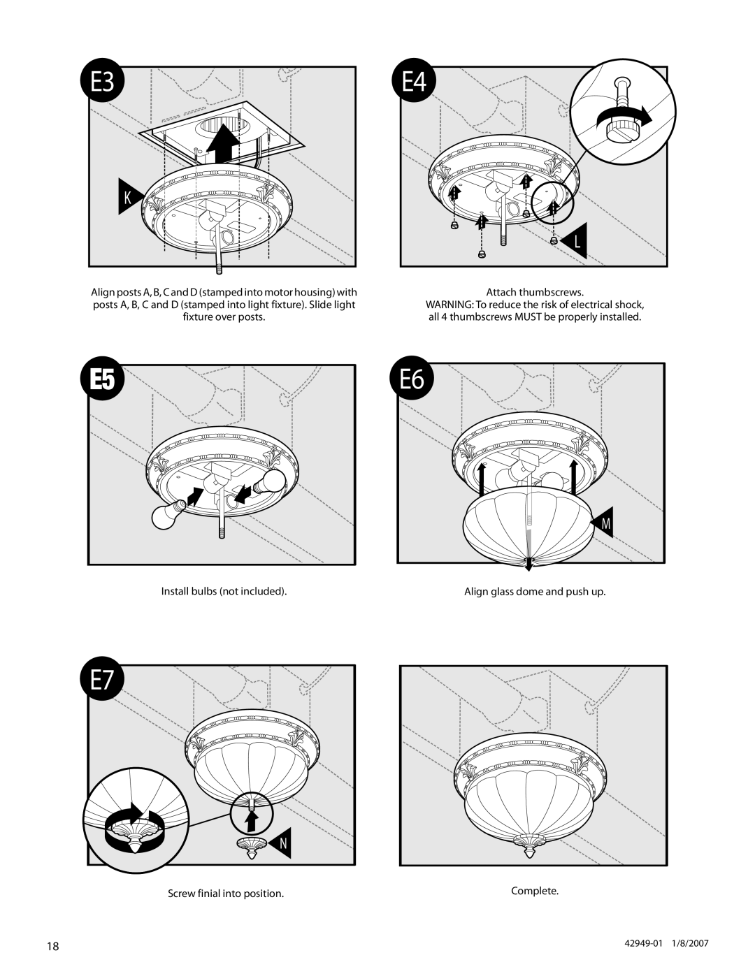 Hunter Fan 82022 manual Complete 42949-01 2007 