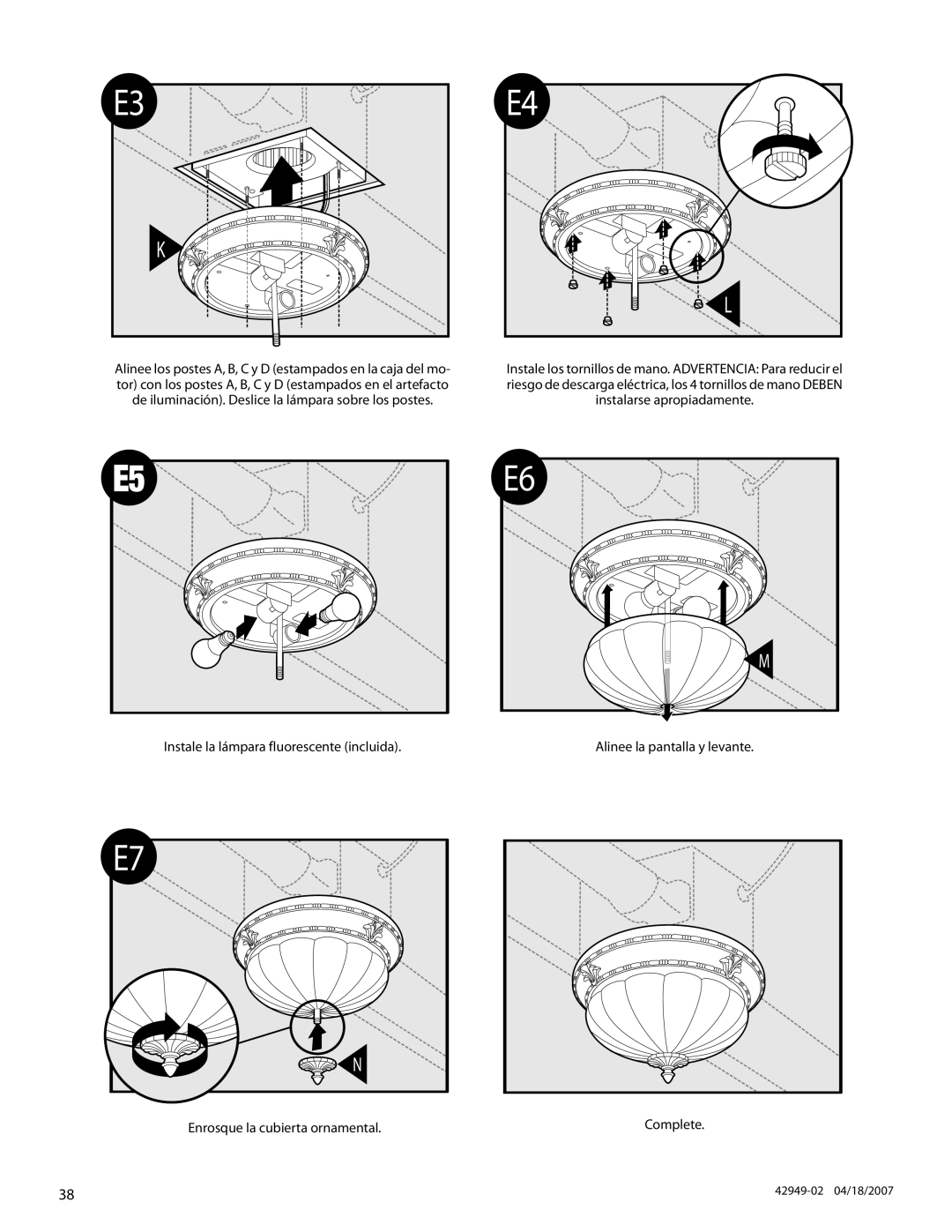 Hunter Fan 82022 manual Complete 42949-02 04/18/2007 