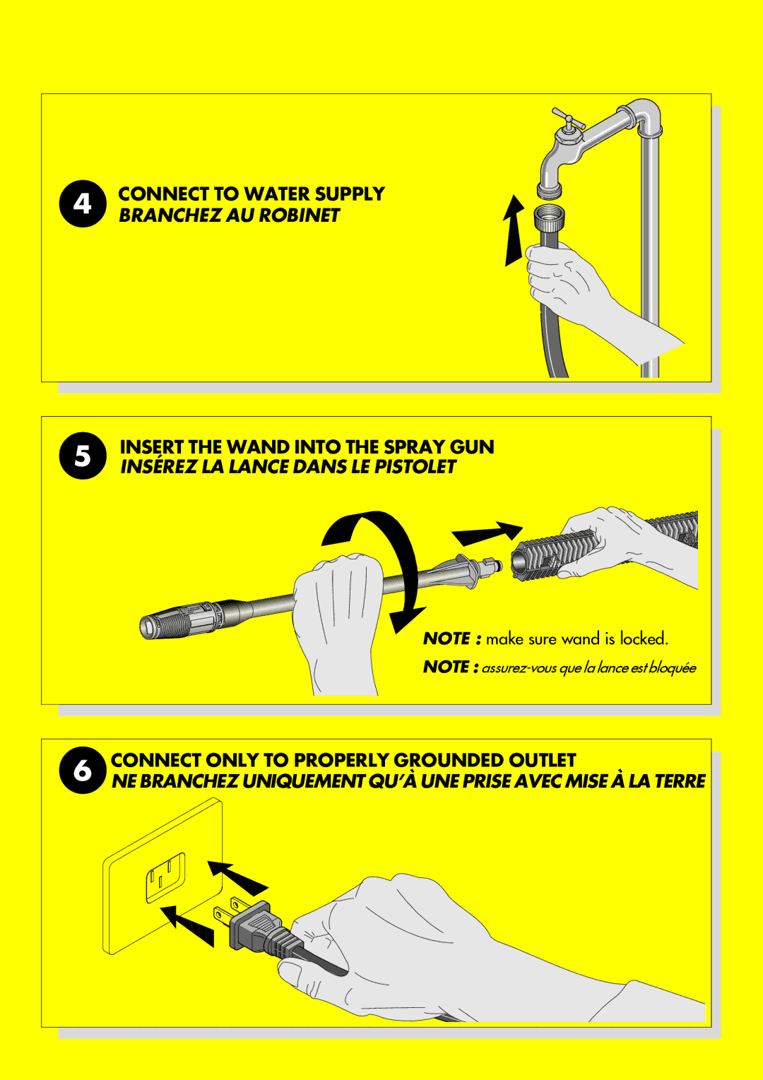 Husky 1650 PSL warranty Connect to Water Supply, Branchez AU Robinet 