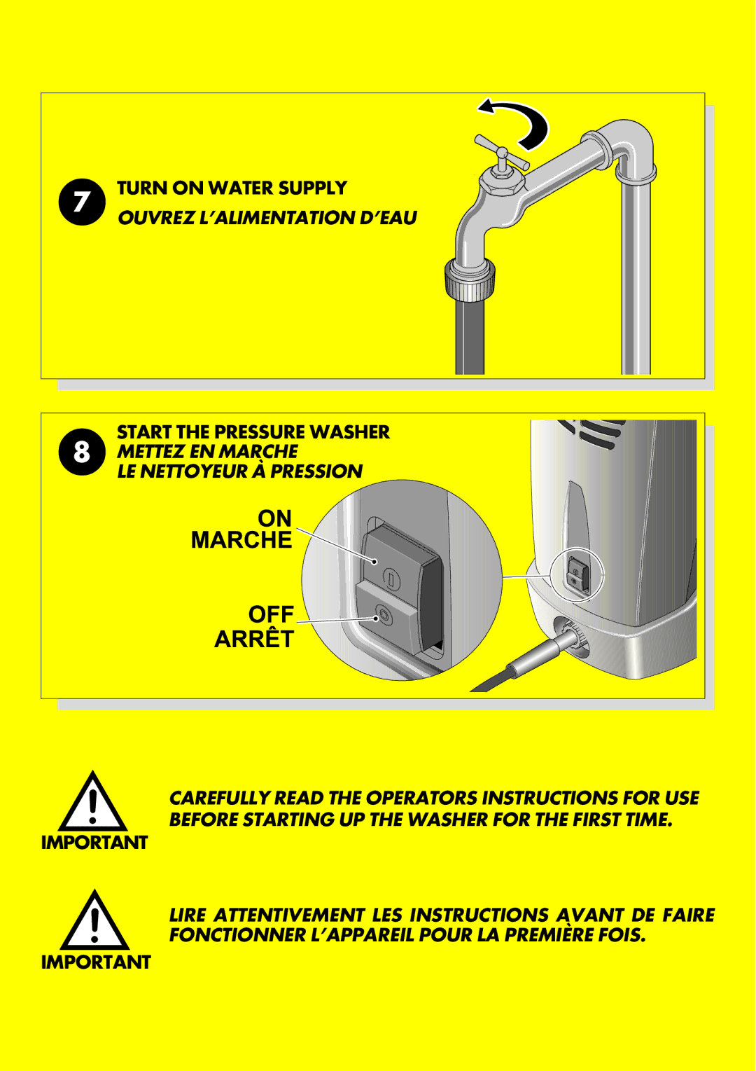 Husky 1650 PSL warranty Turn on Water Supply 