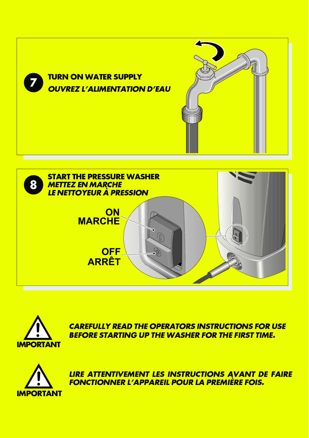 Husky 1750 PSL warranty Turn on Water Supply 