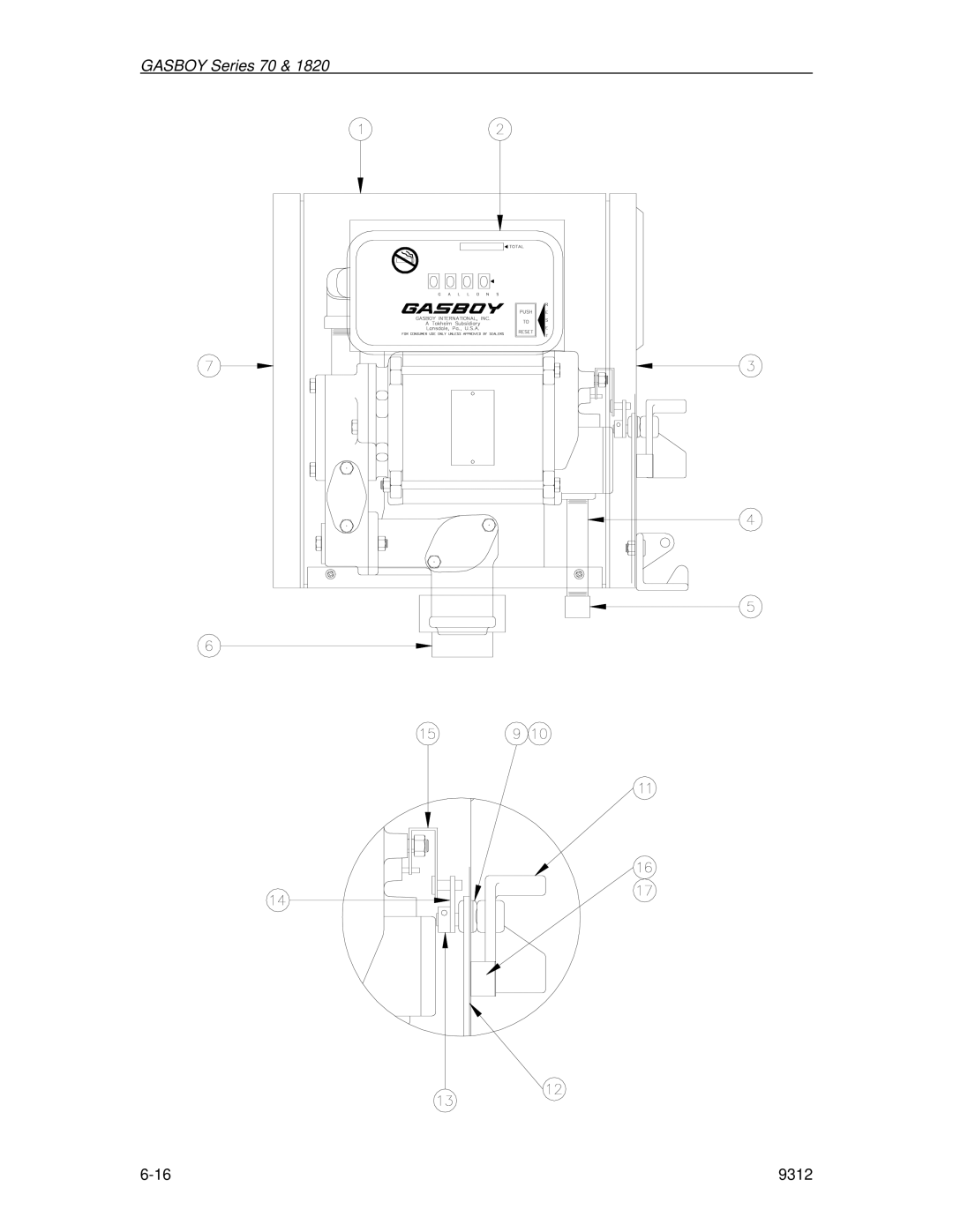 Husky 70 Series, 1800 Series manual Gasboy Series 70 