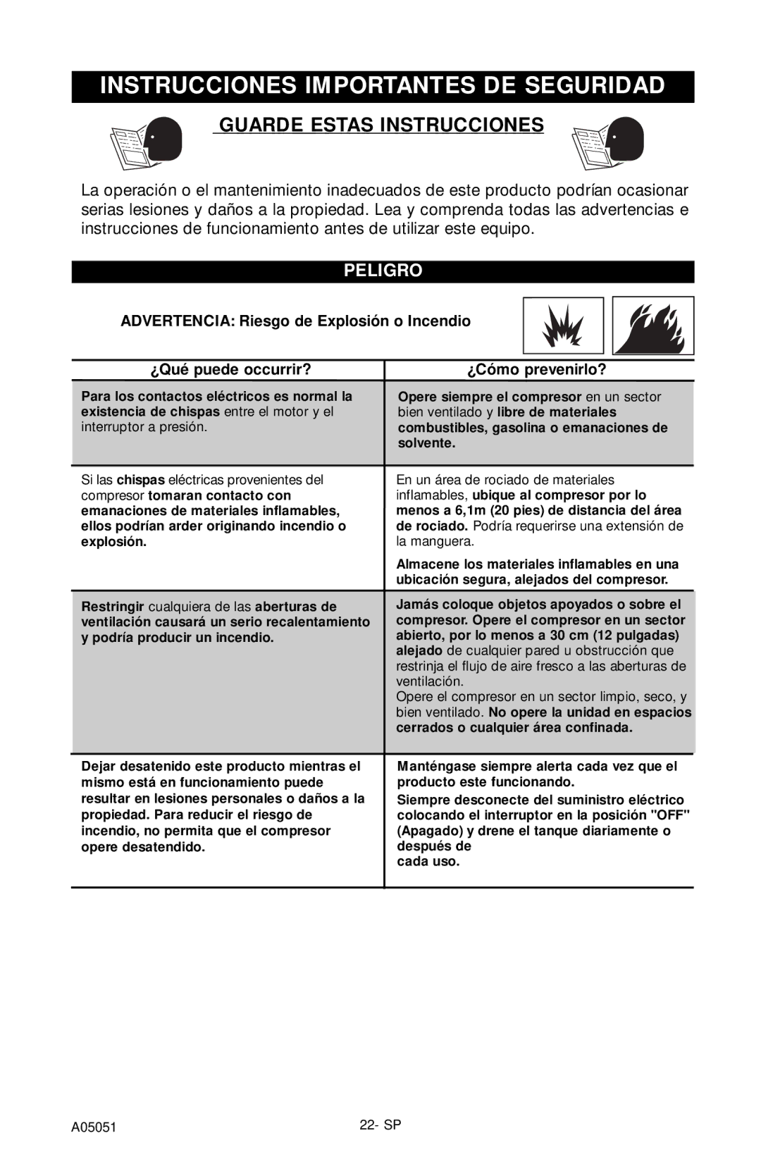 Husky A05051 manual Instrucciones Importantes DE Seguridad, ¿Cómo prevenirlo? 