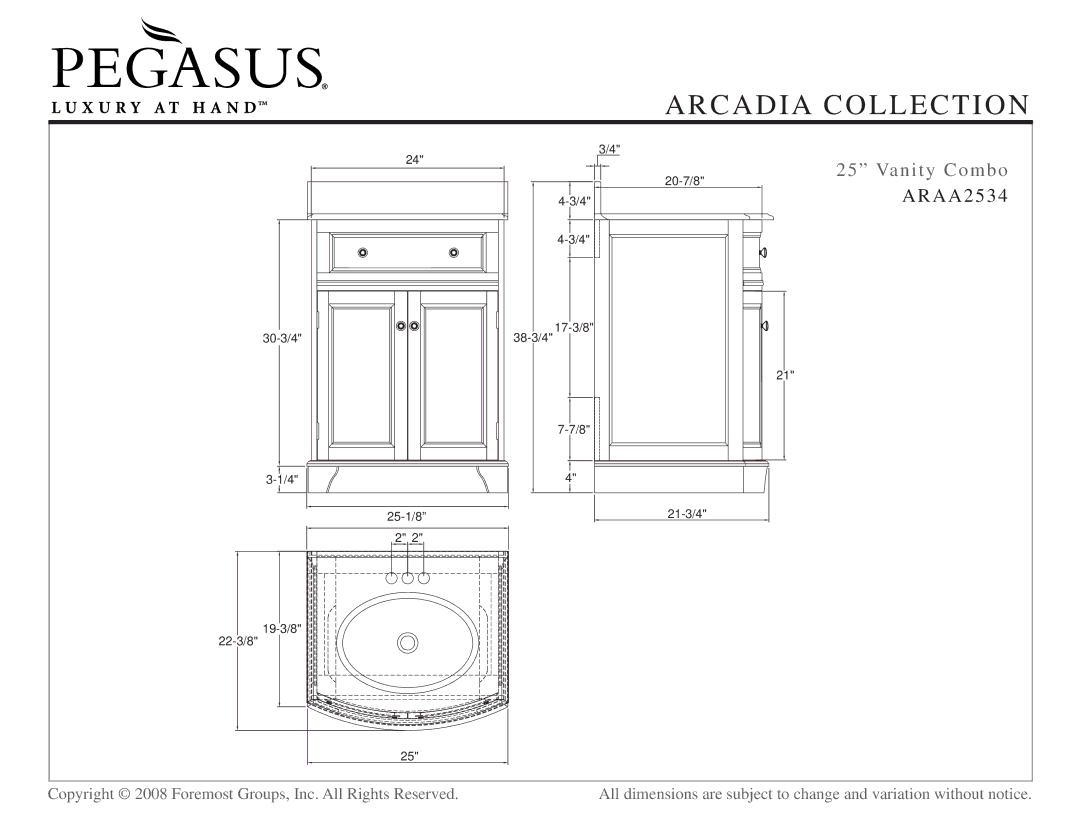 Husky ARAF1835, ARAM2431, ARAC2427, ARAA3134-H, ARAA3734-H dimensions Vanity Combo, ARAA2534 