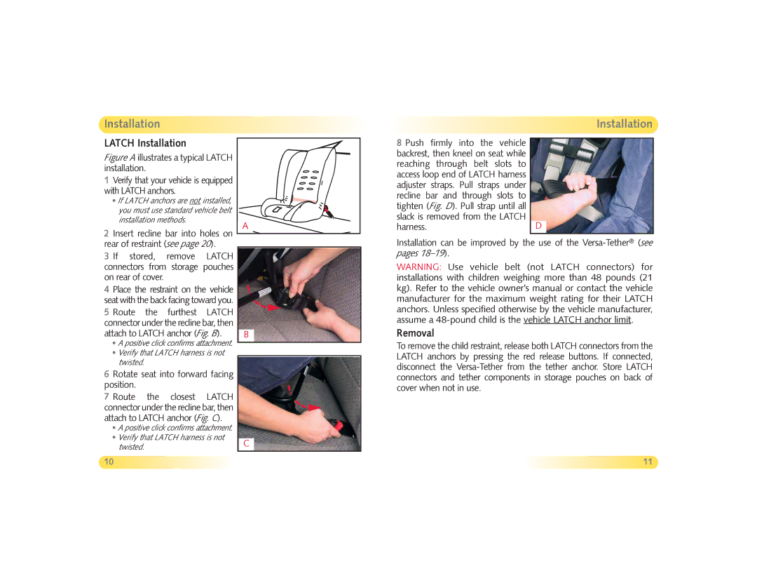 Husky Baby Carrier manual Latch Installation, Removal 