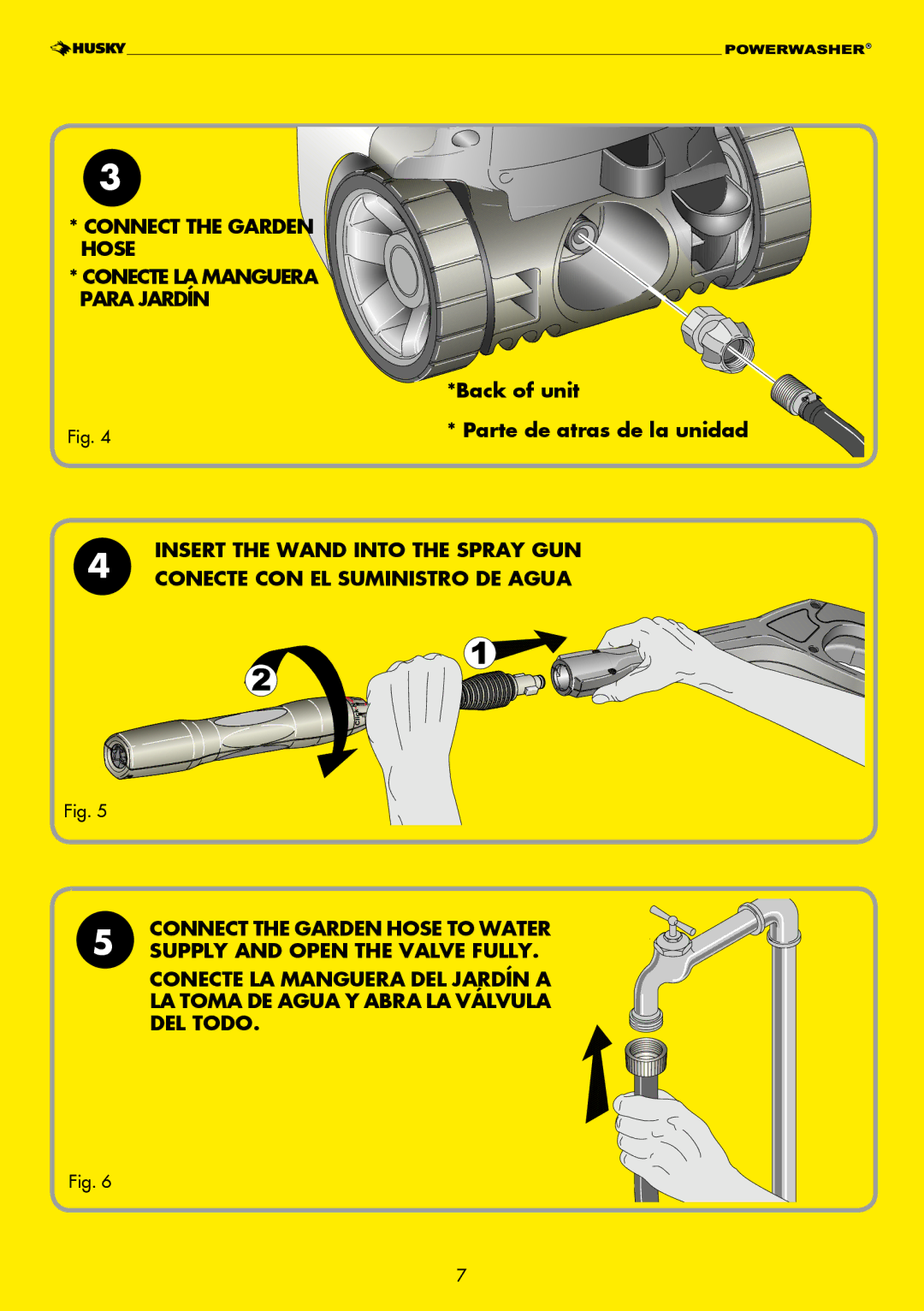 Husky H1600 warranty Connect the Garden Hose to Water 