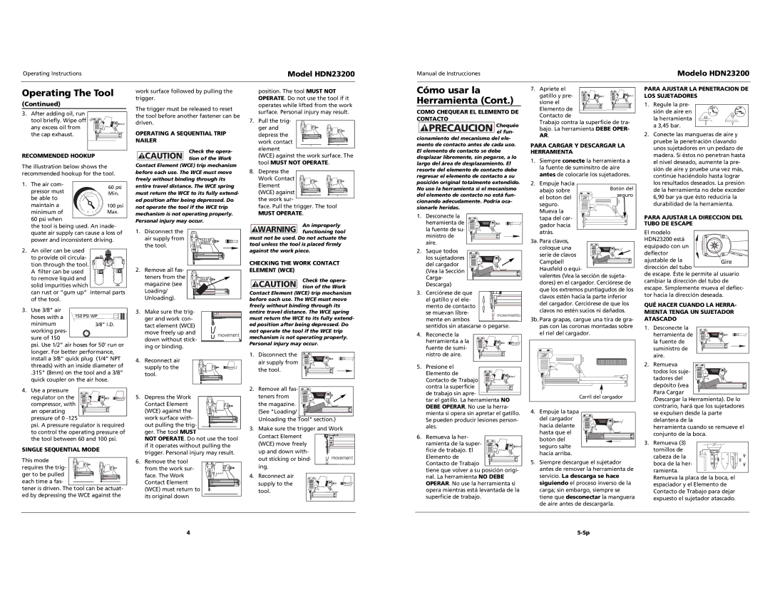 Husky HDN23200 specifications Cómo usar la Herramienta 