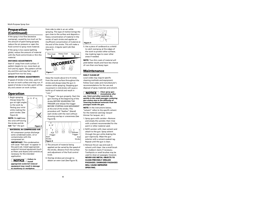 Husky HDS420 specifications Operation, Maintenance 