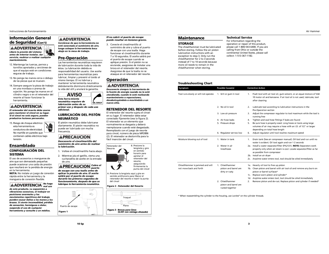 Husky HDT103 specifications Aviso 