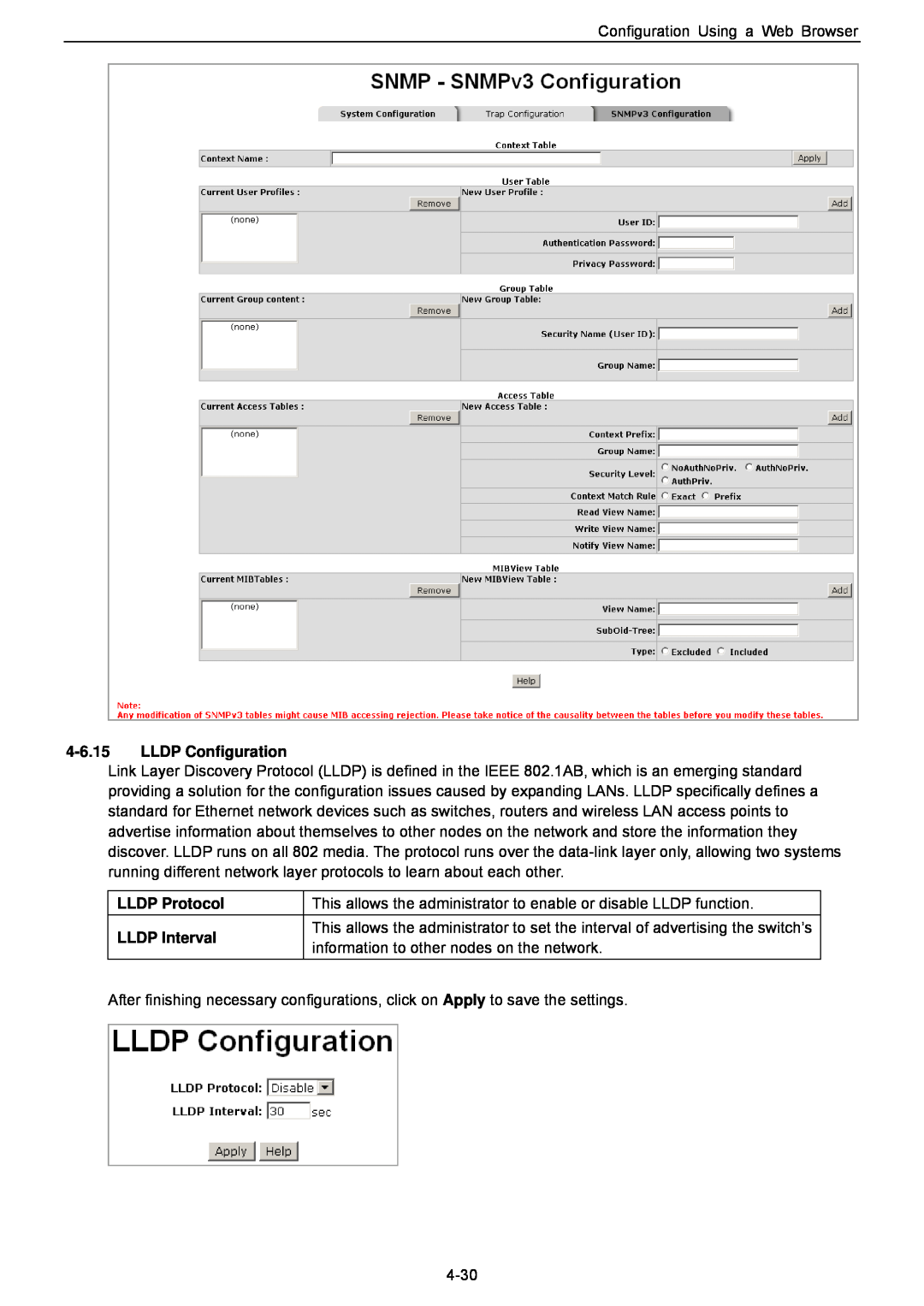 Husky HME-421E, HME-423E user manual LLDP Configuration, LLDP Protocol, LLDP Interval 