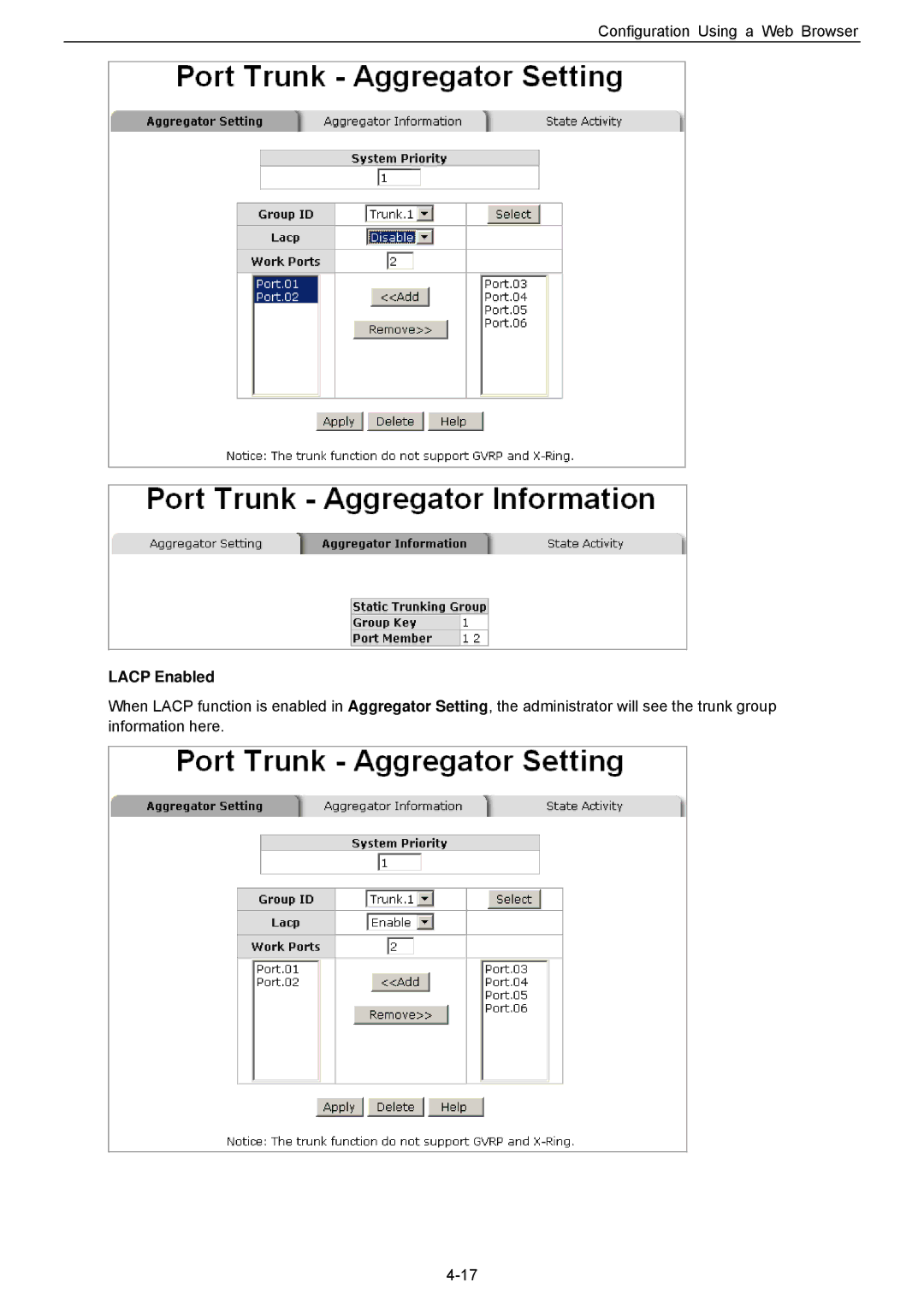 Husky HME-423E, HME-421E user manual Lacp Enabled 