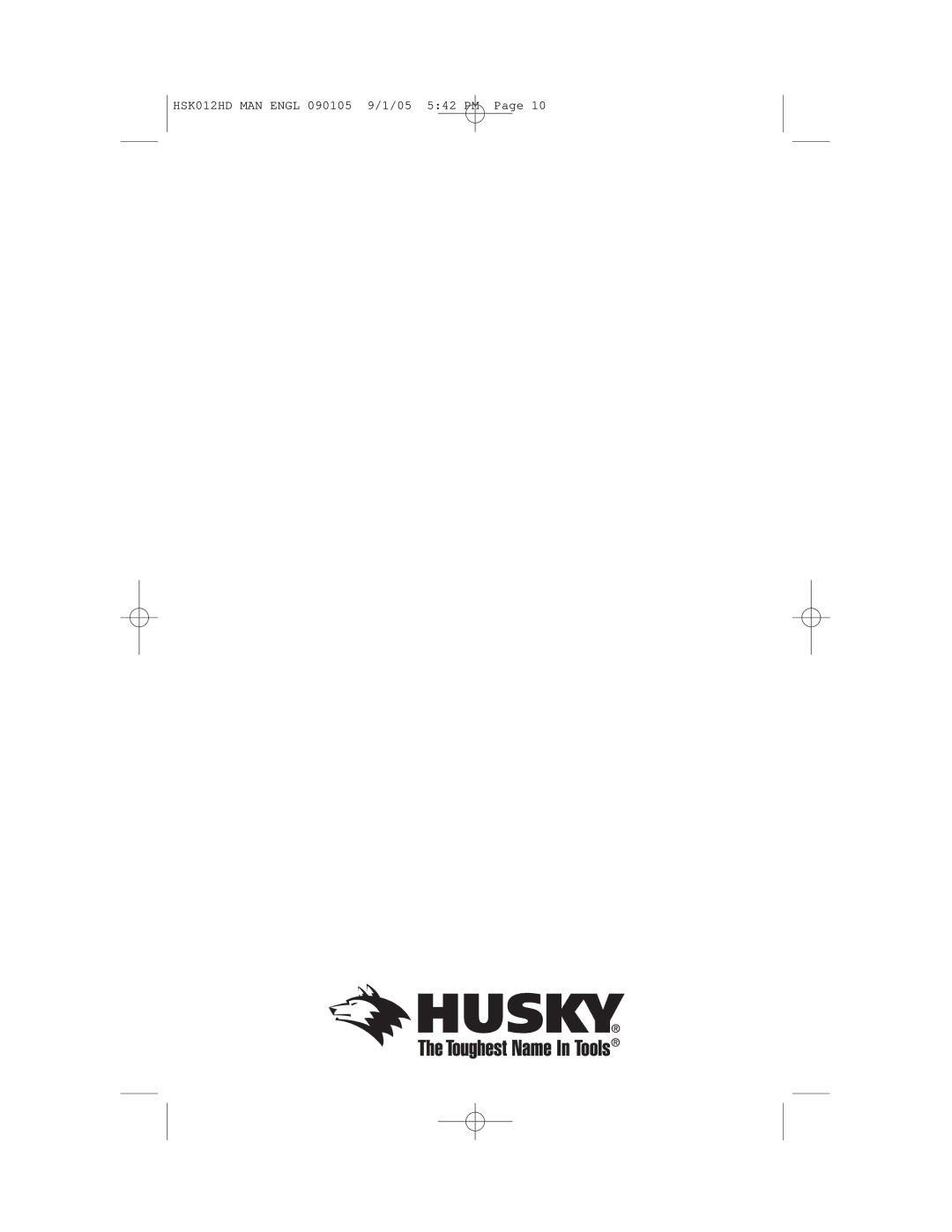 Husky manual HSK012HD MAN Engl 090105 9/1/05 542 PM 