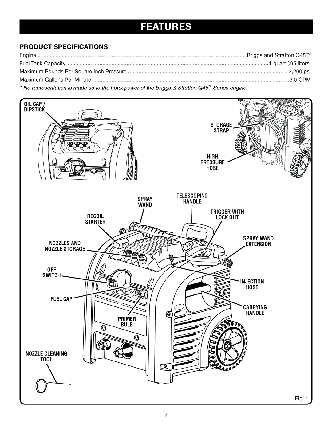 Husky HU80522 manual Features, Product Specifications 