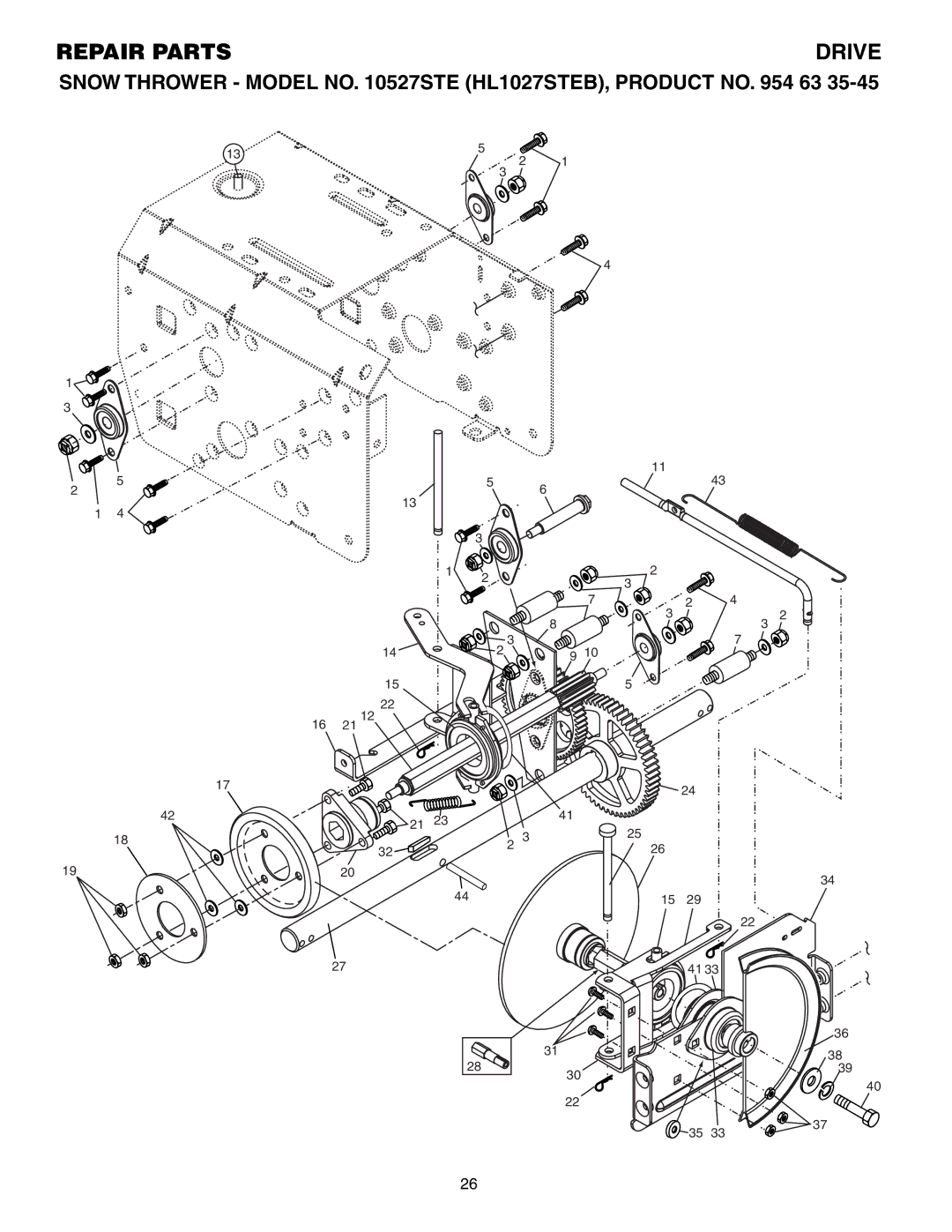 Husqvarna 10527STE owner manual Drive 