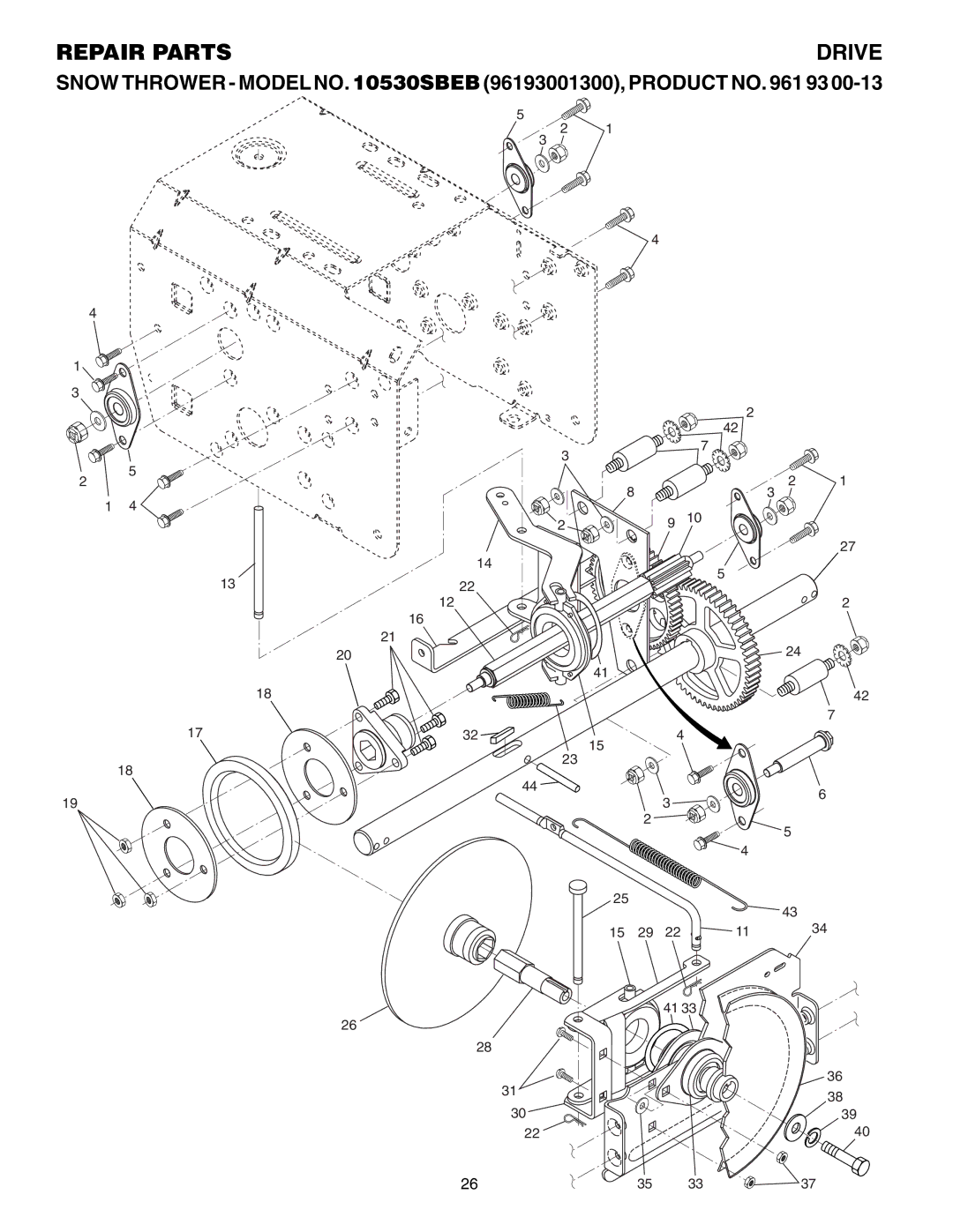 Husqvarna 10530SBEB owner manual Drive 