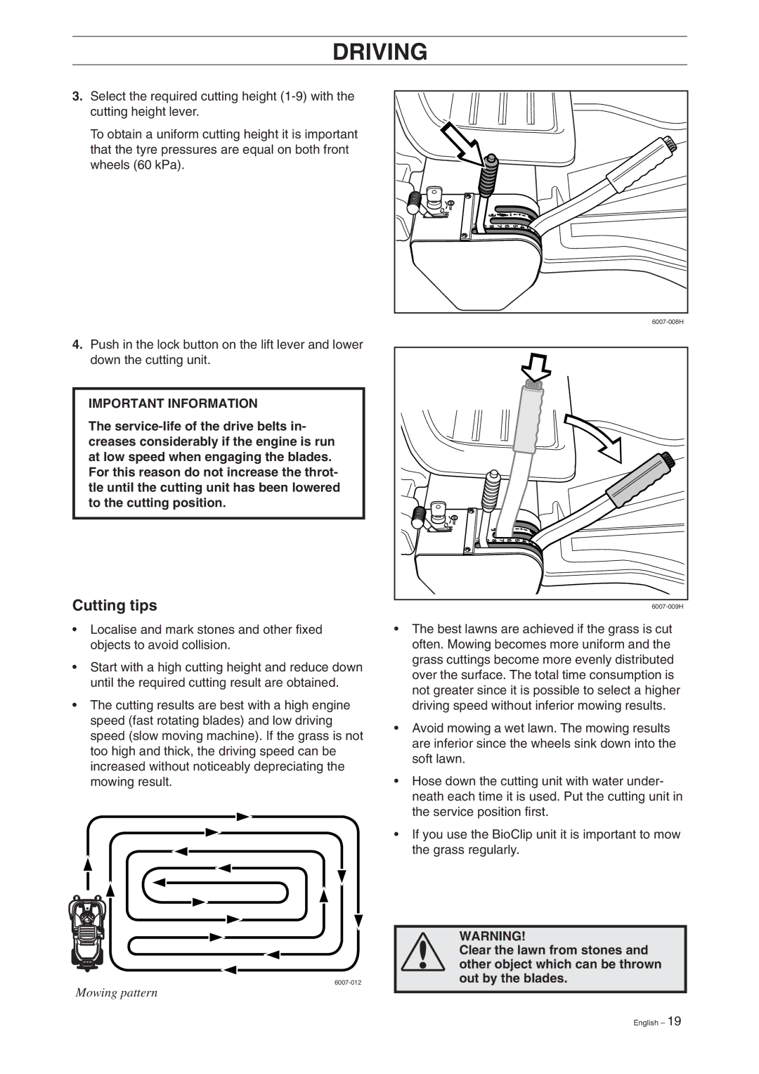 Husqvarna 11, 13, 11 Bio, 13 Bio manual Cutting tips 