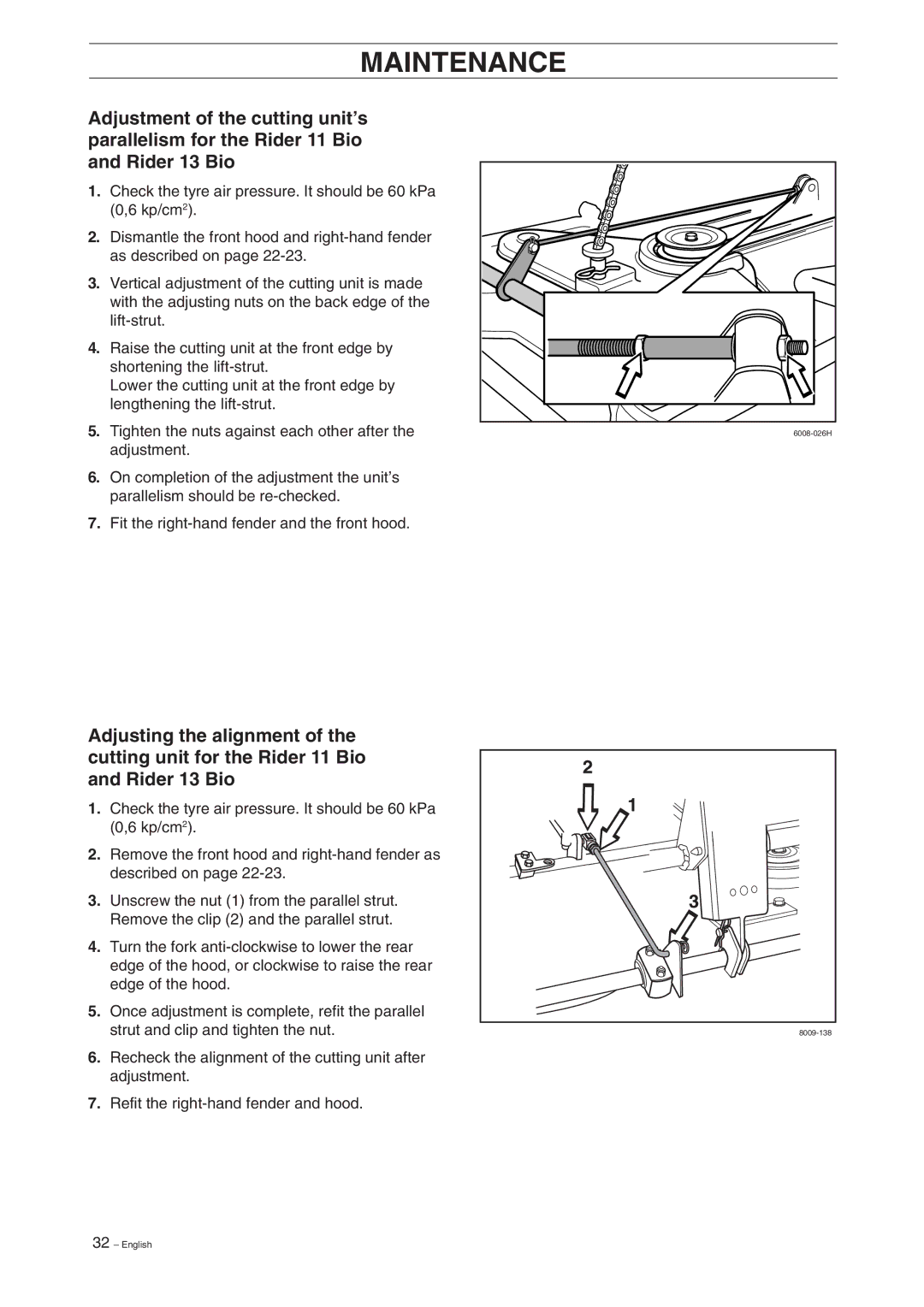 Husqvarna 11, 13, 11 Bio, 13 Bio manual 6008-026H 