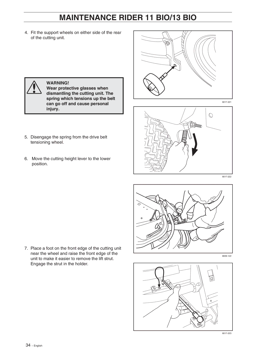 Husqvarna 11, 13, 11 Bio, 13 Bio manual 6017-221 6017-222 