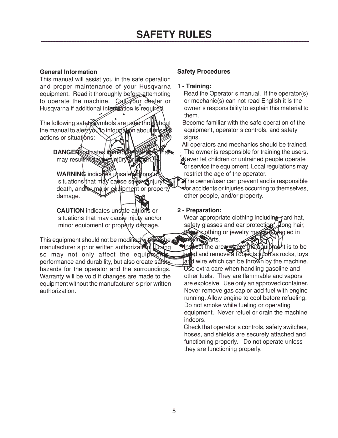 Husqvarna 111750 / HCS1372 manual Safety Rules, General Information 