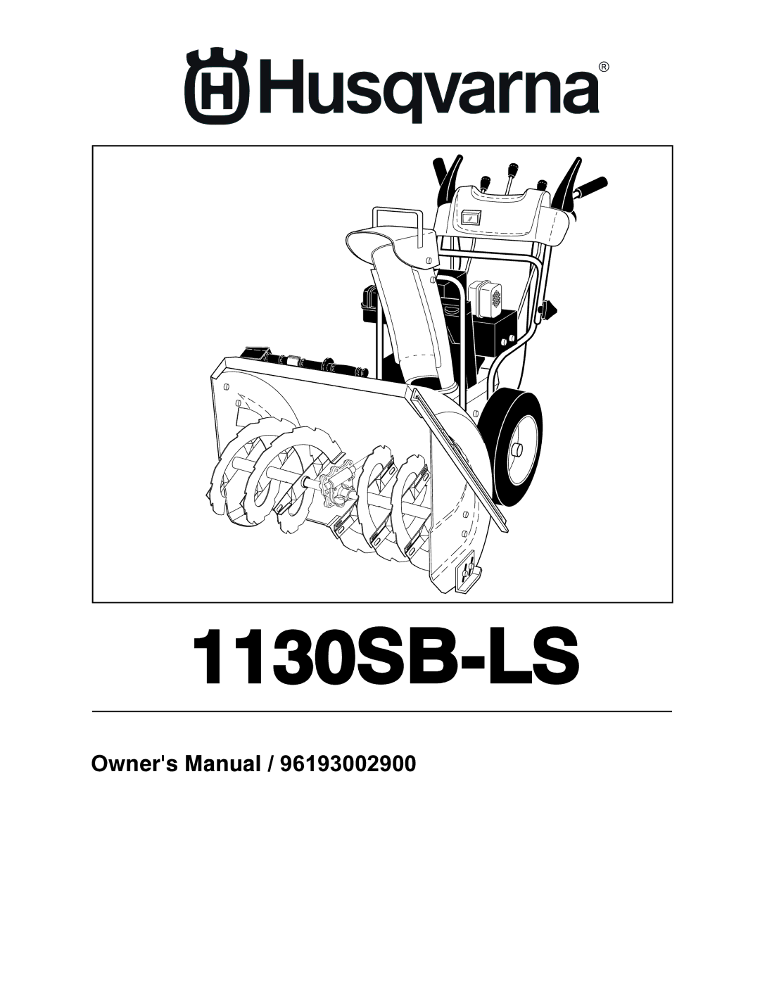 Husqvarna 1130SB-LS owner manual 