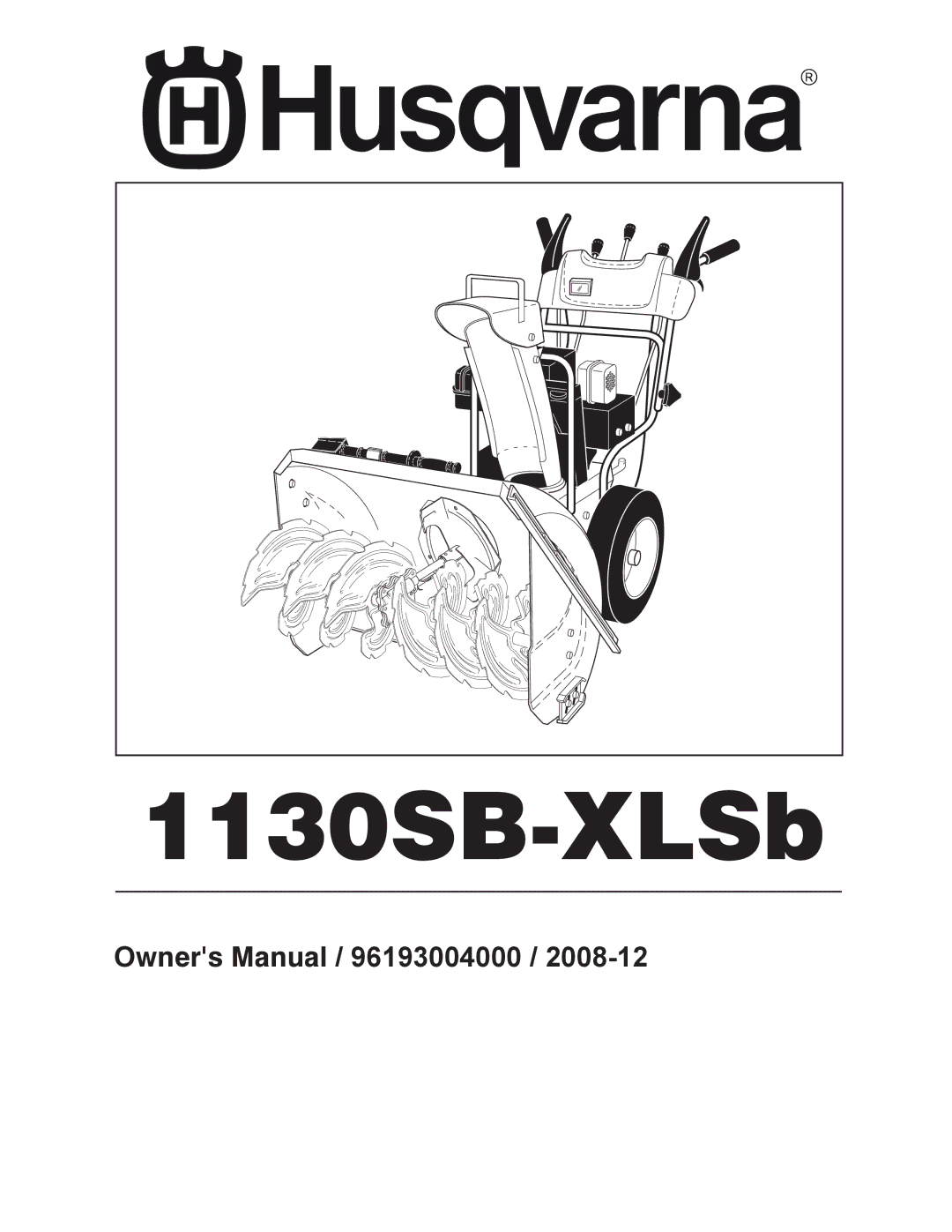 Husqvarna 1130SB-XLSB owner manual 1130SB-XLSb 