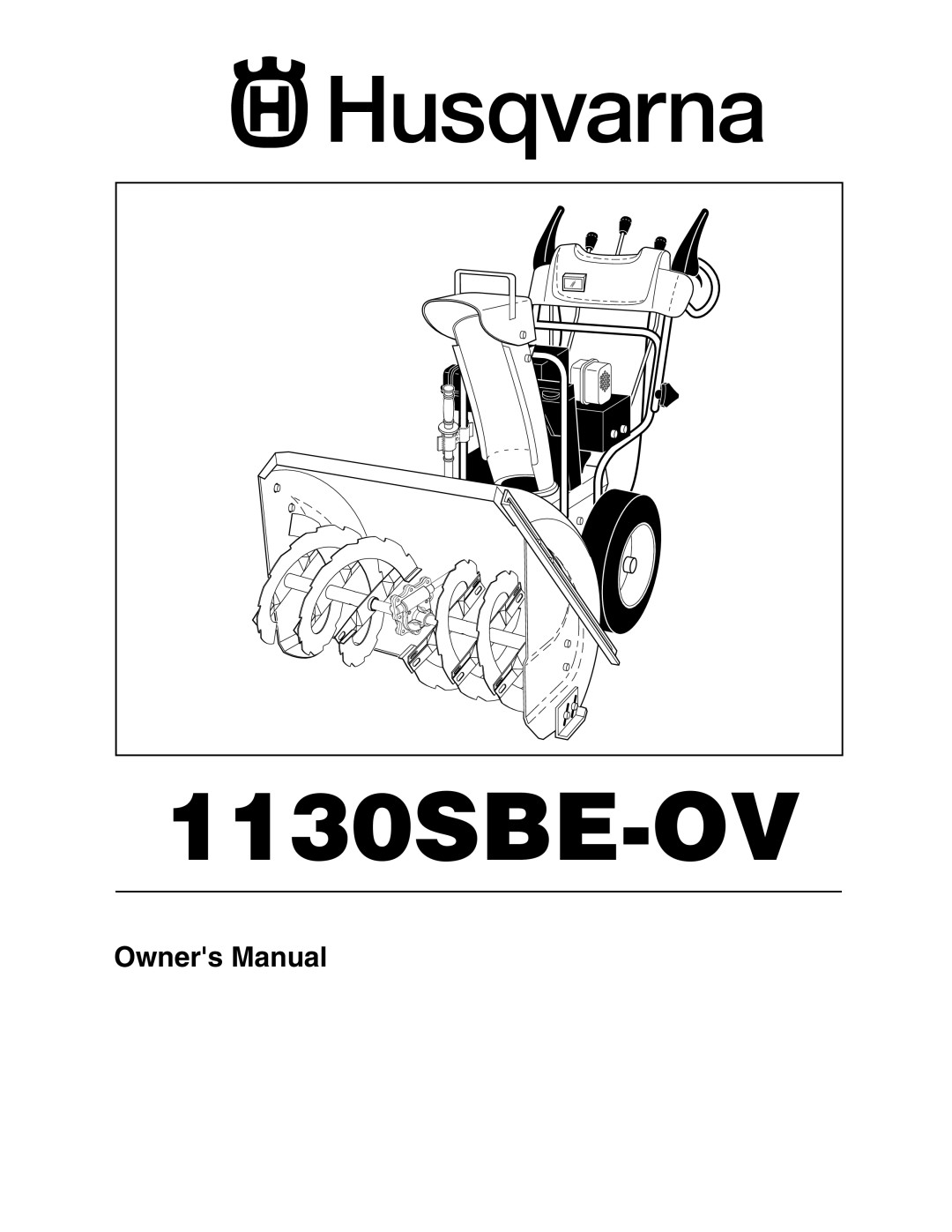 Husqvarna 1130SBE-OV owner manual 