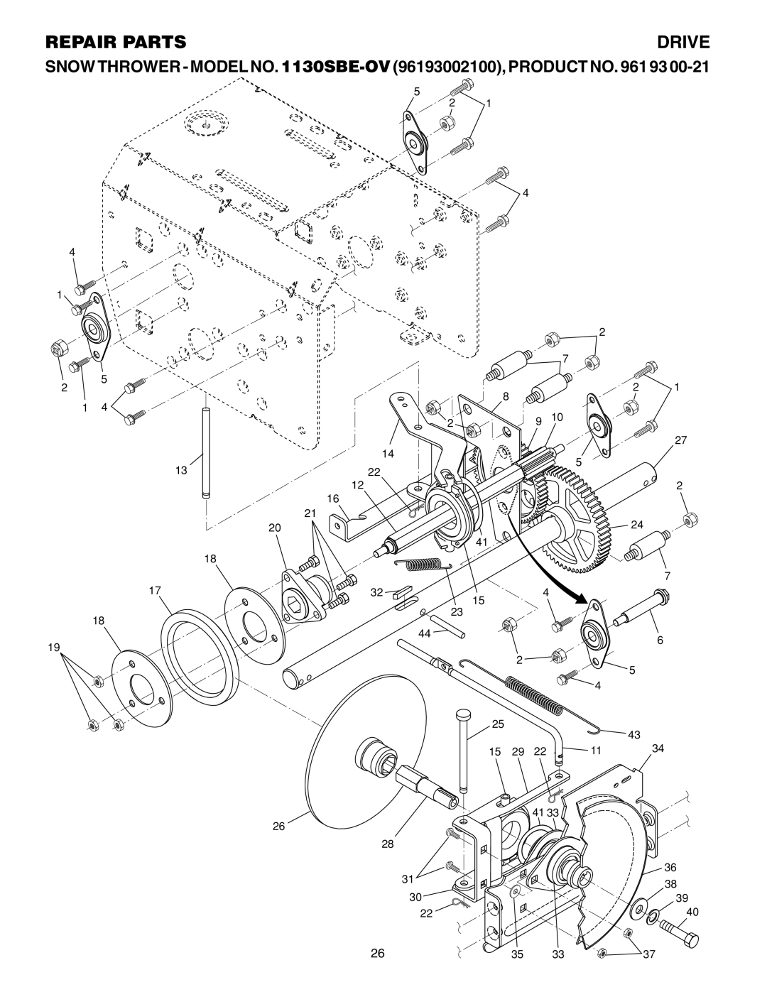 Husqvarna 1130SBE-OV owner manual Drive 