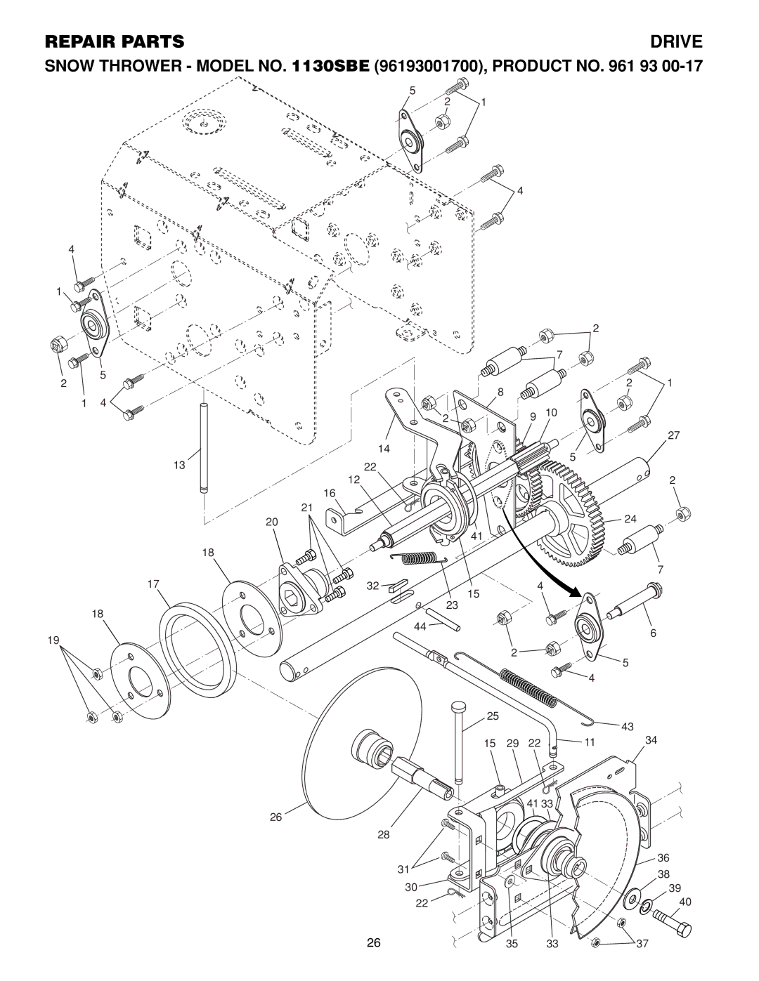 Husqvarna 1130SBE owner manual Drive 