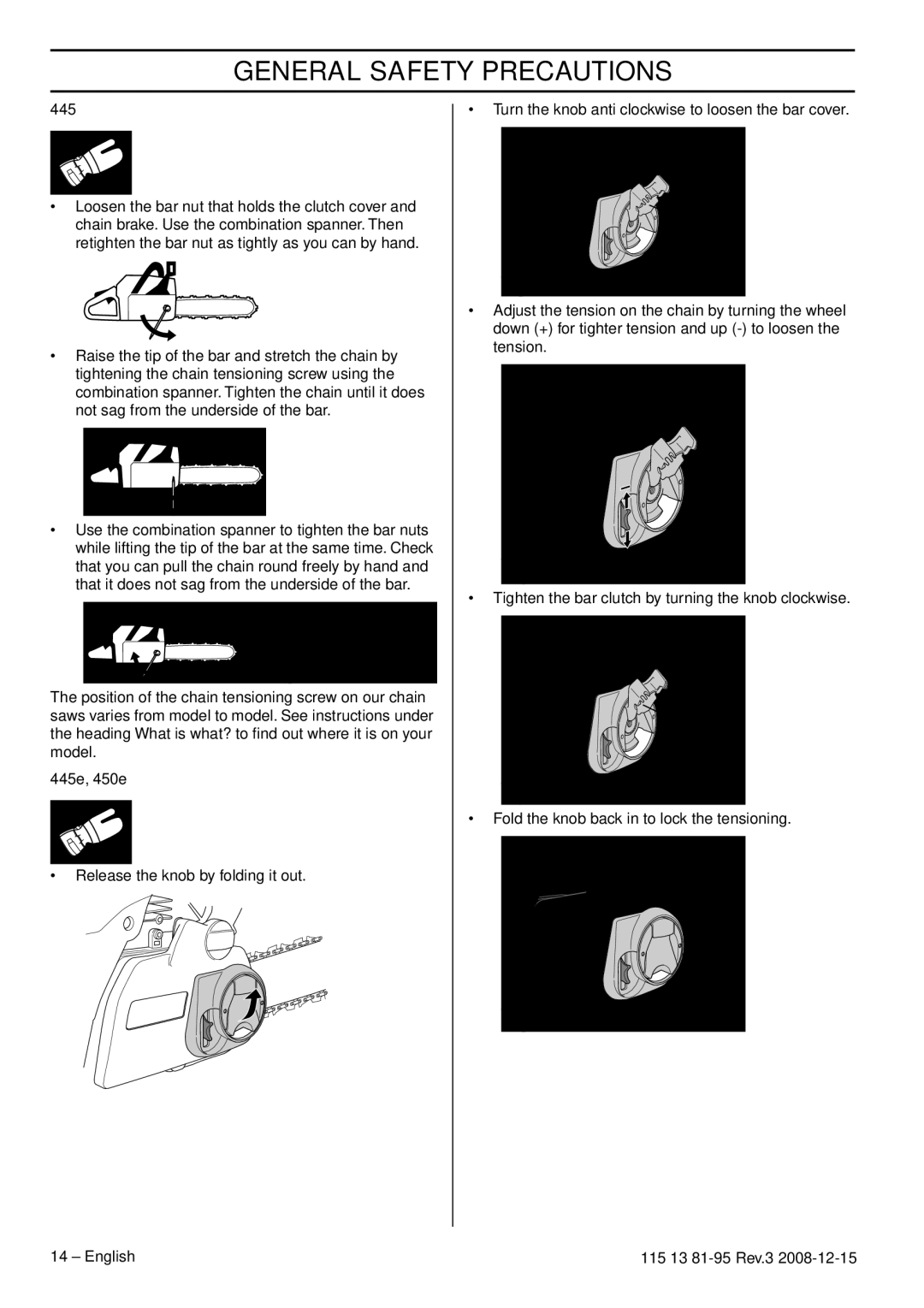 Husqvarna 115 13 81-95 manual 445e, 450e 