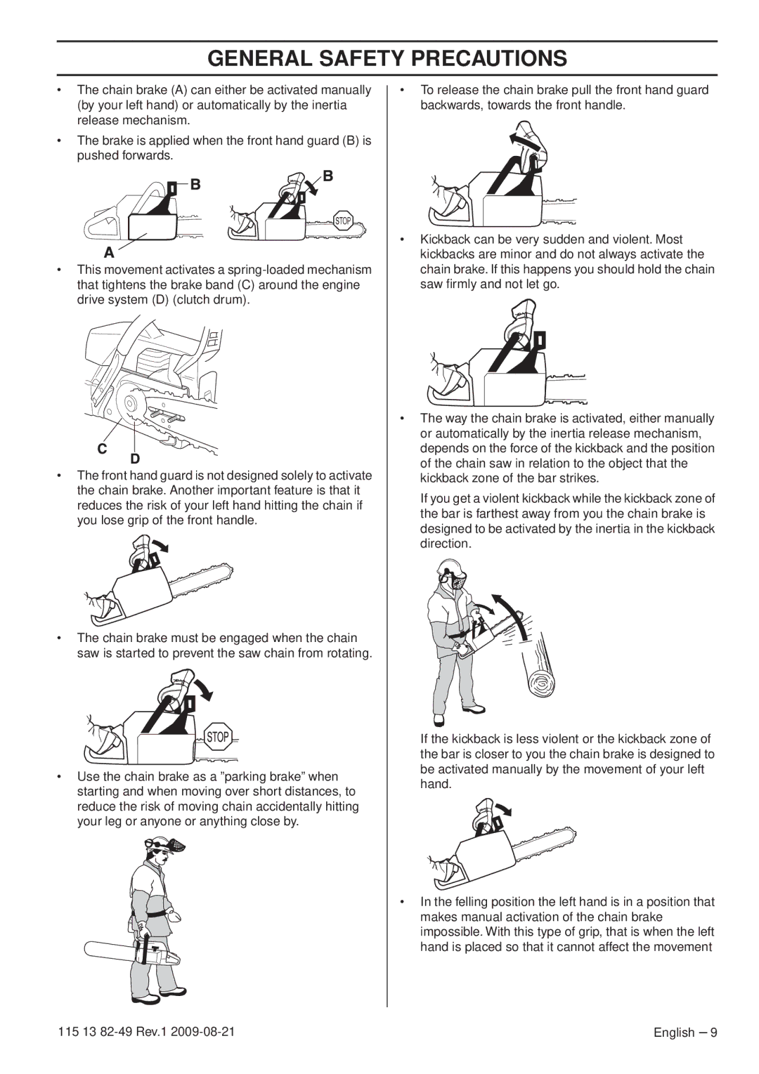 Husqvarna 115 13 82-49 manuel dutilisation General Safety Precautions 