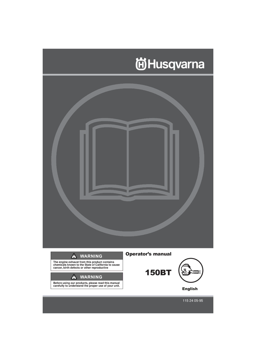 Husqvarna 115 24 05-95 manual 150BT 