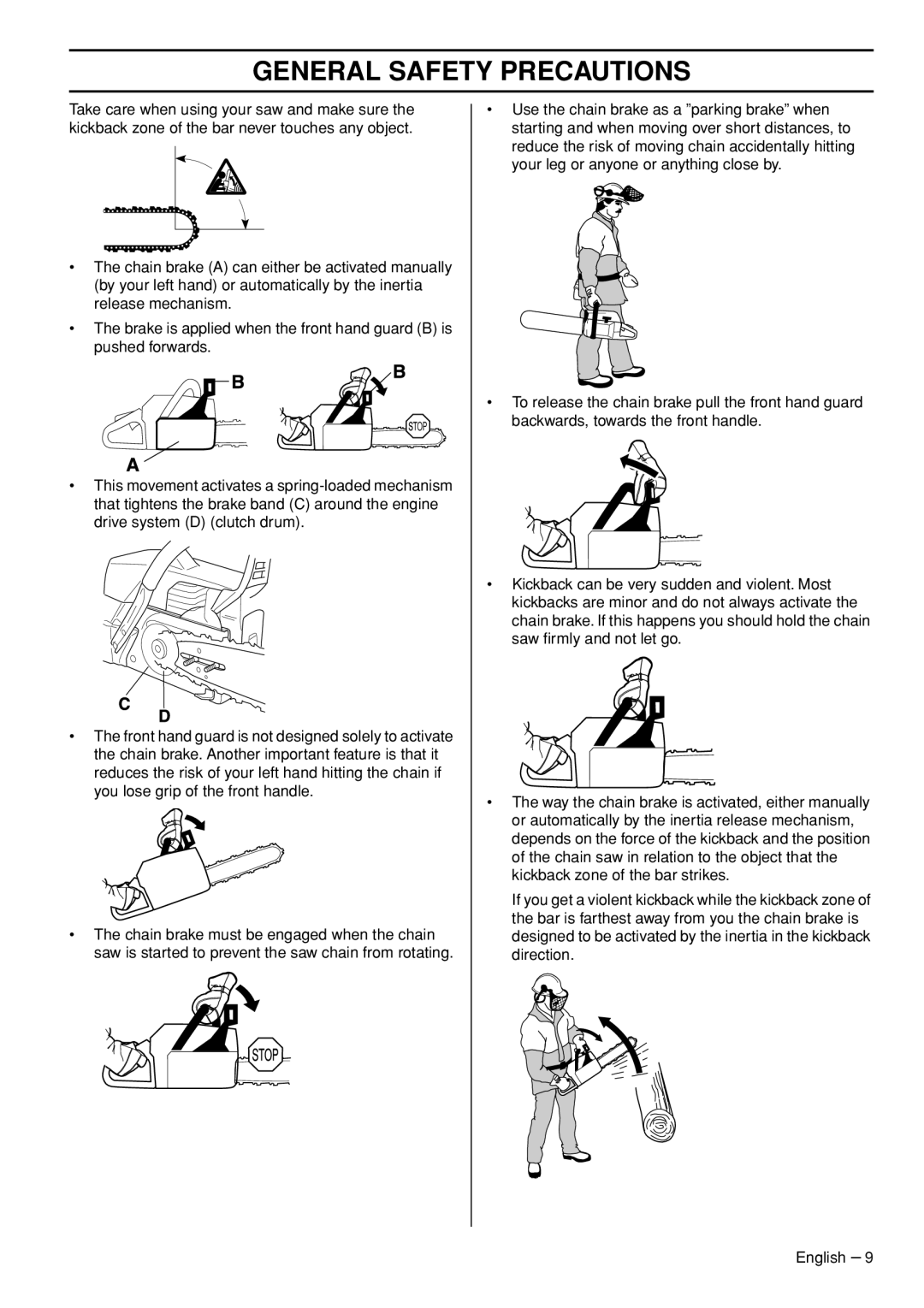 Husqvarna 1150902-95 manual General Safety Precautions 