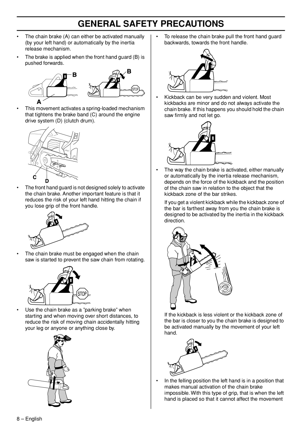 Husqvarna 1151002-95 manual General Safety Precautions 