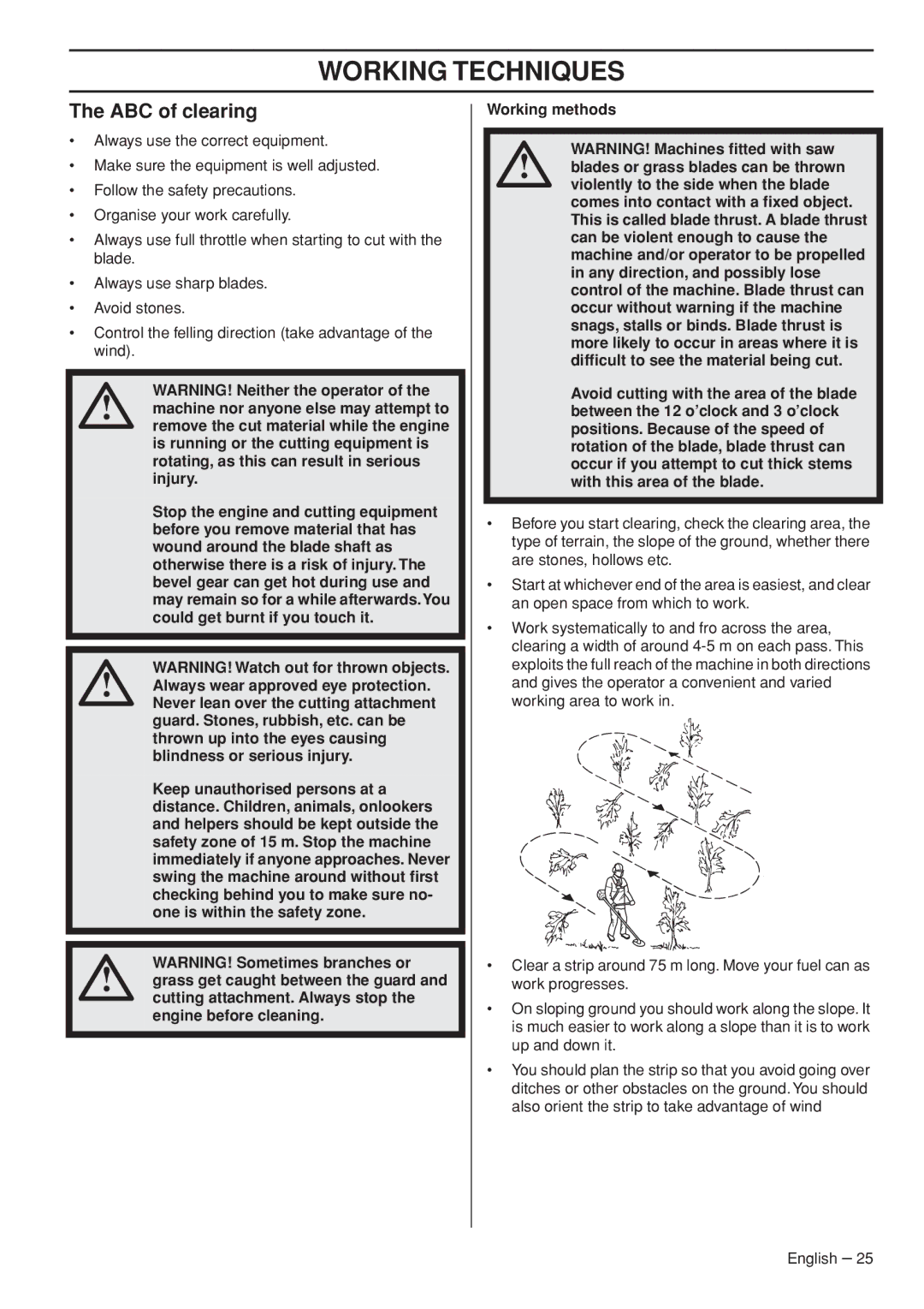 Husqvarna 1151187-95 manual ABC of clearing 