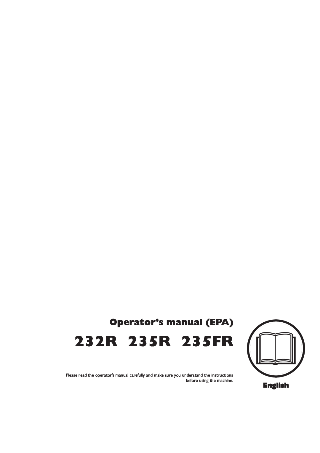Husqvarna 1151187-95 manual 232R 235R 235FR, Operator’s manual EPA, English 