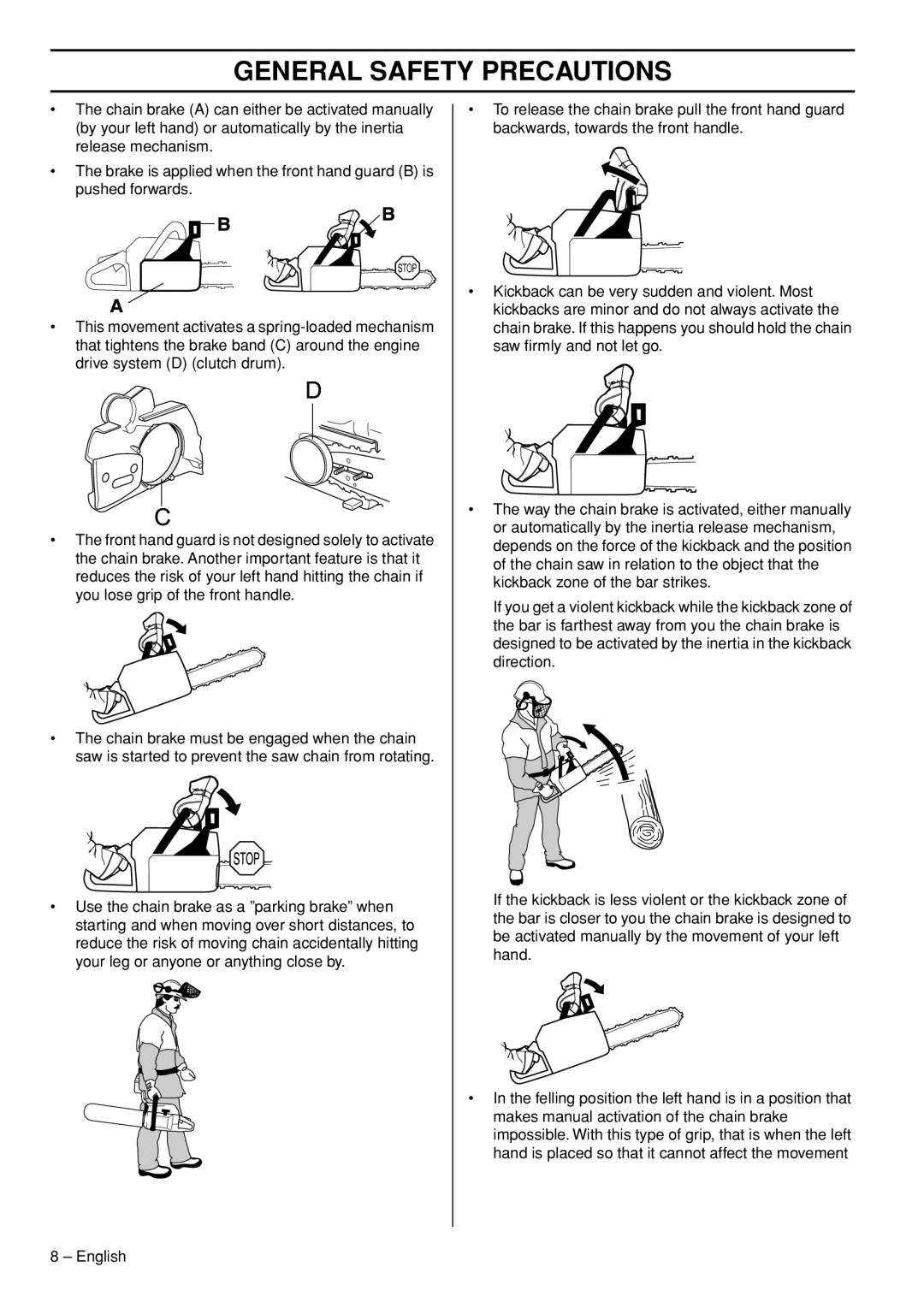 Husqvarna 1151322-95 manual General Safety Precautions 