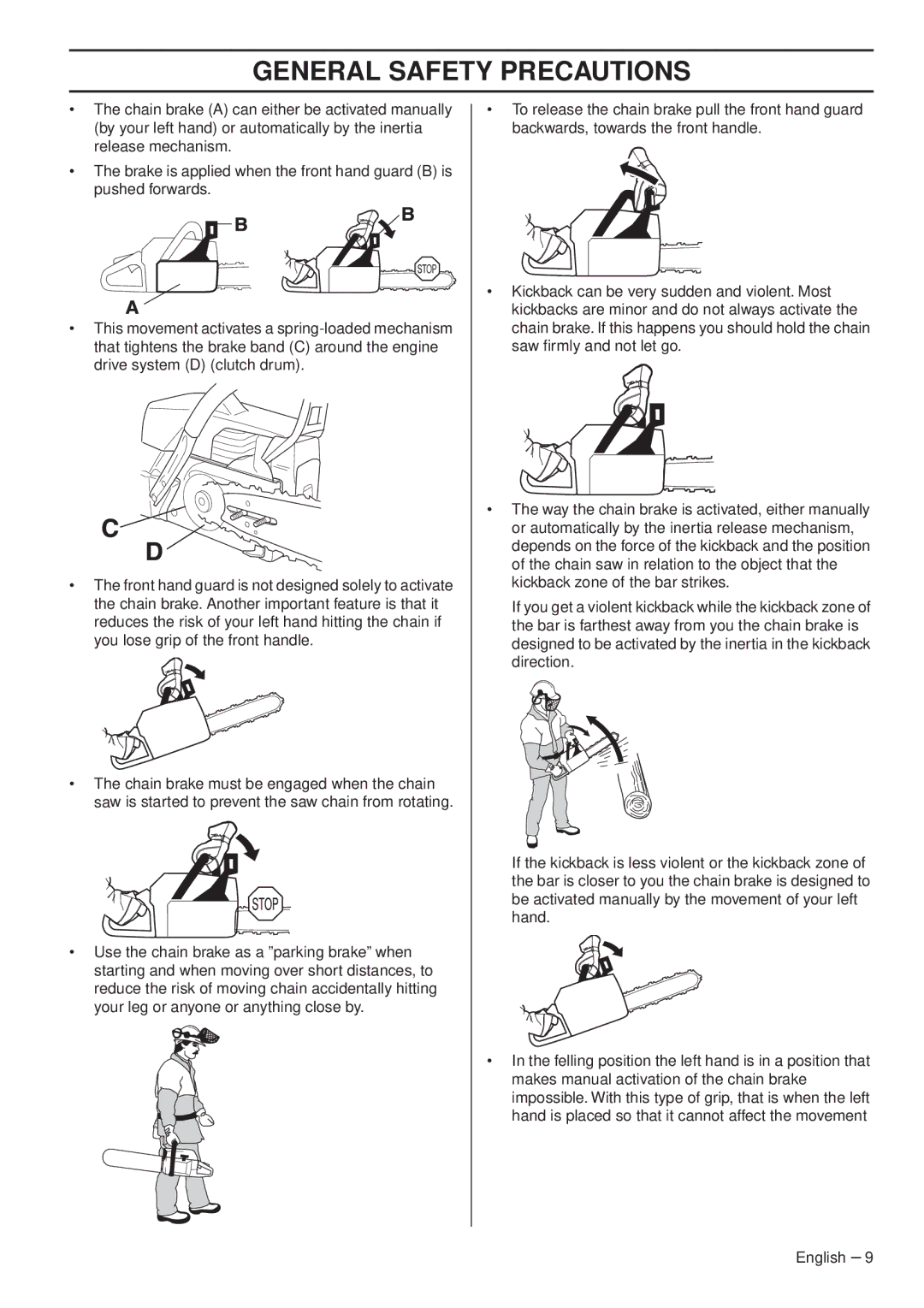 Husqvarna 1151338-95 manual General Safety Precautions 