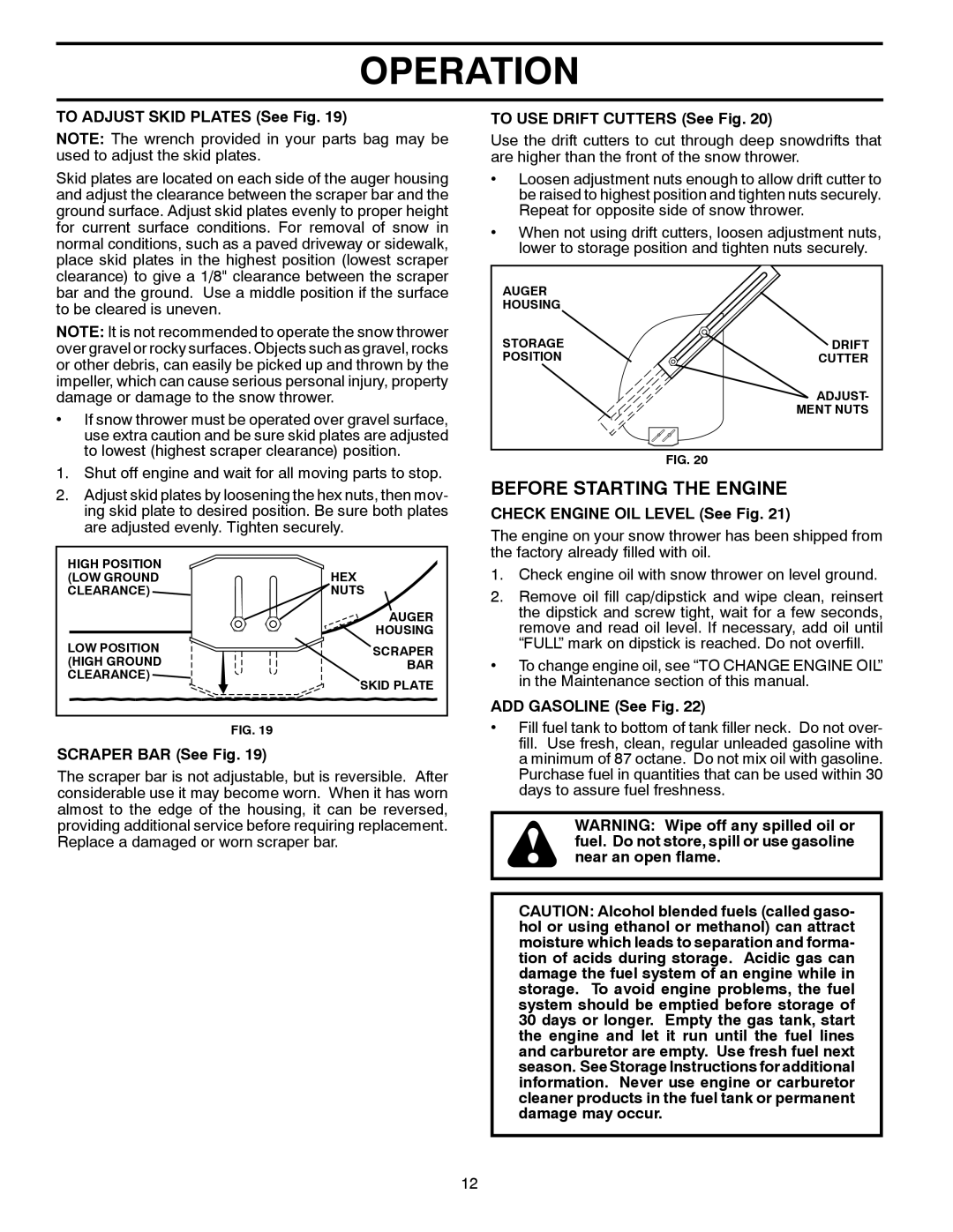 Husqvarna 11524E, 96193006600 manual Before Starting the Engine 