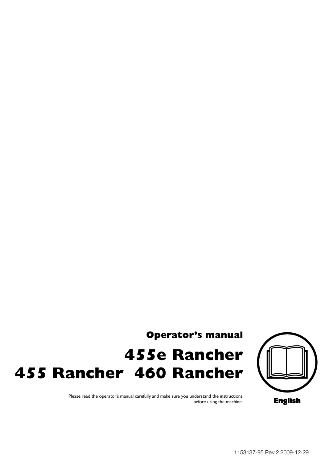 Husqvarna 1153137-95 manual 455e Rancher Rancher 460 Rancher 