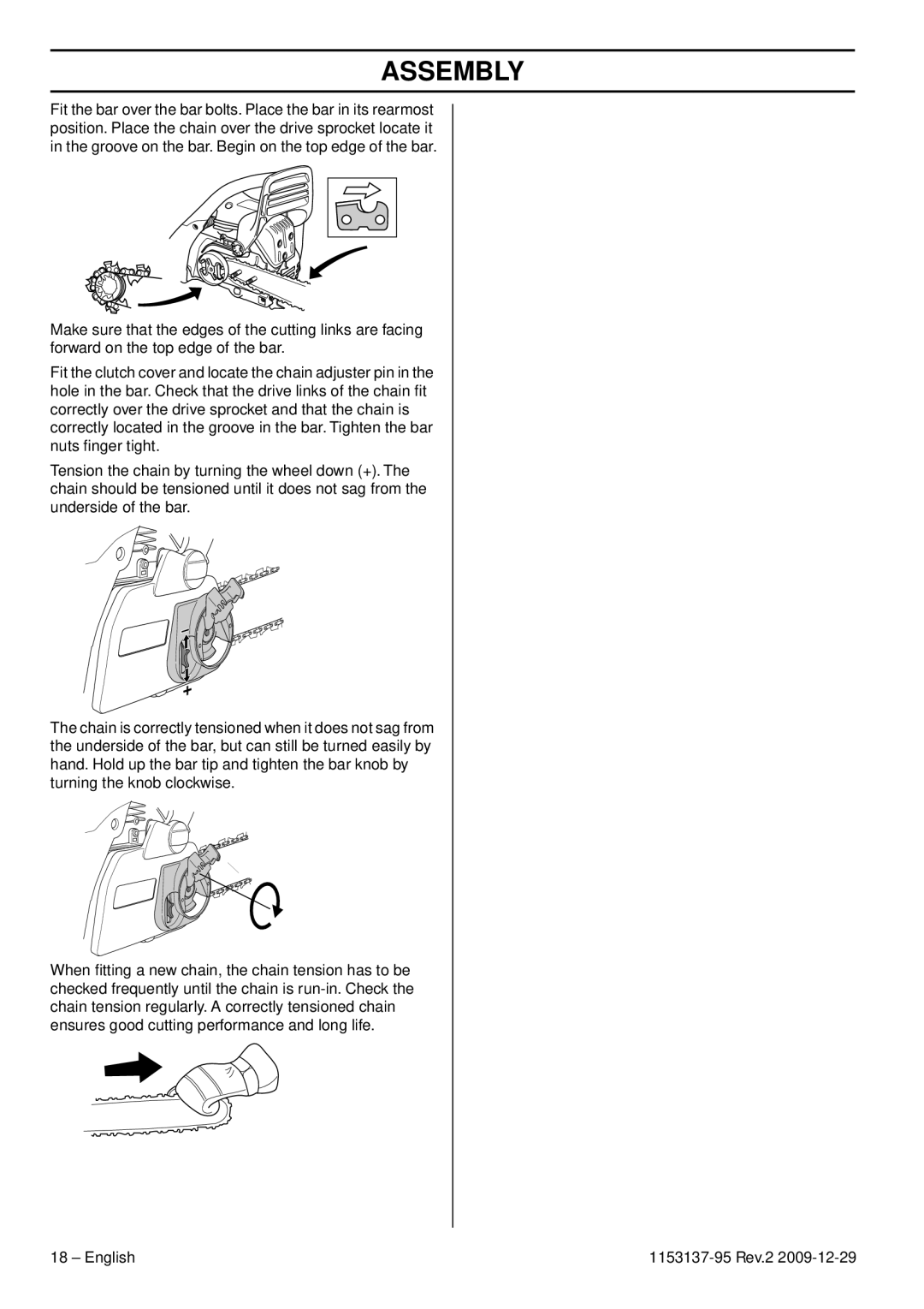 Husqvarna 1153137-95 manual Assembly 