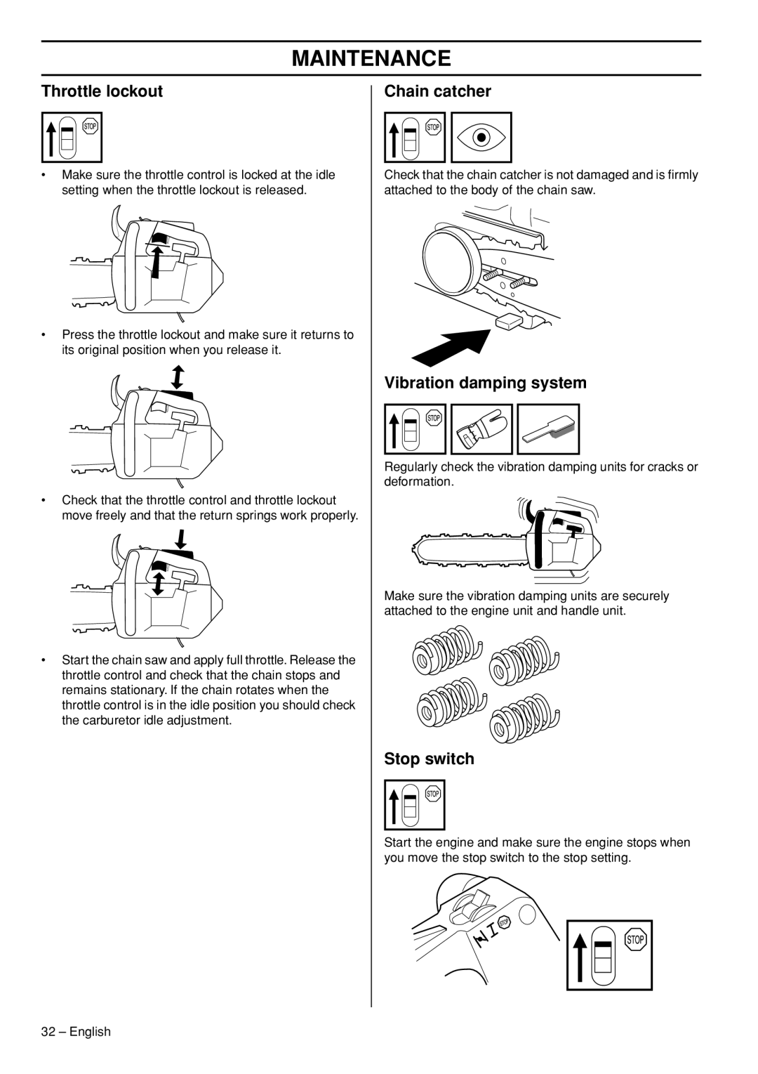 Husqvarna 1153158-95 manual Throttle lockout 