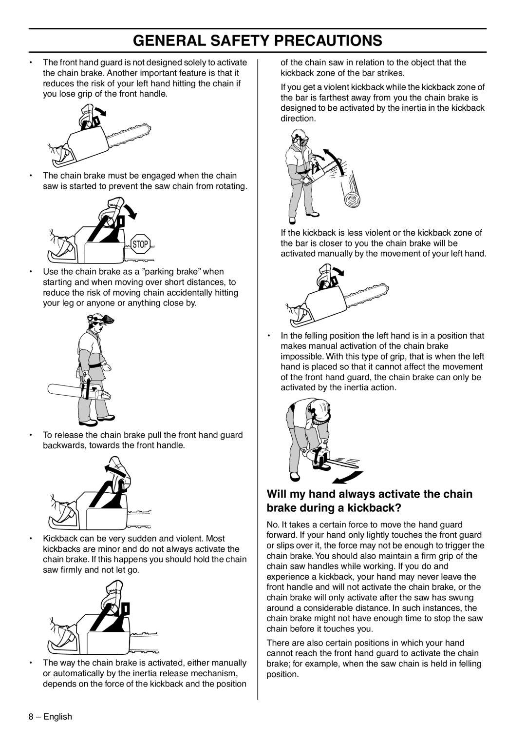 Husqvarna 1153183-26 manual General Safety Precautions 