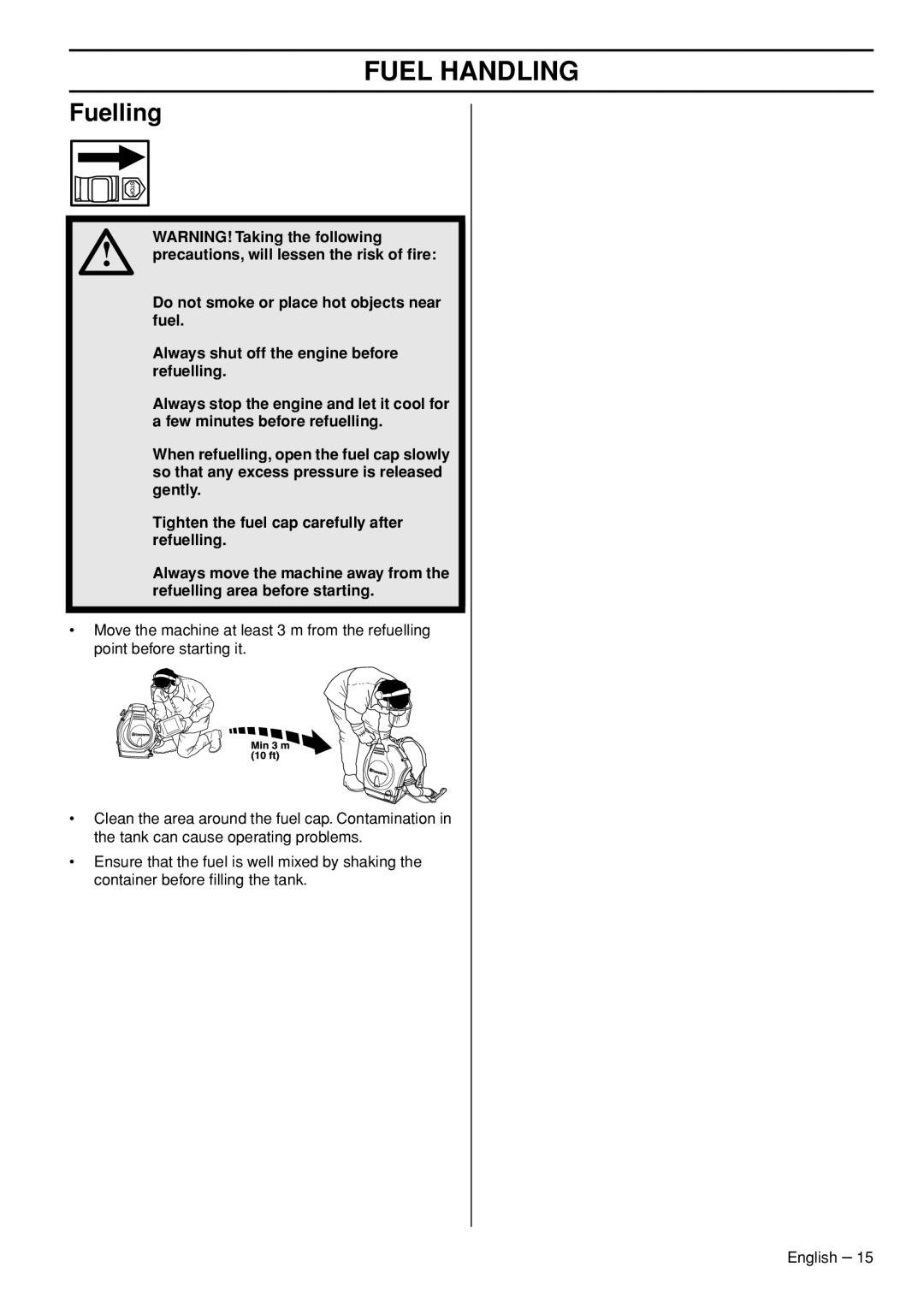 Husqvarna 1153191-26 manual Fuelling 