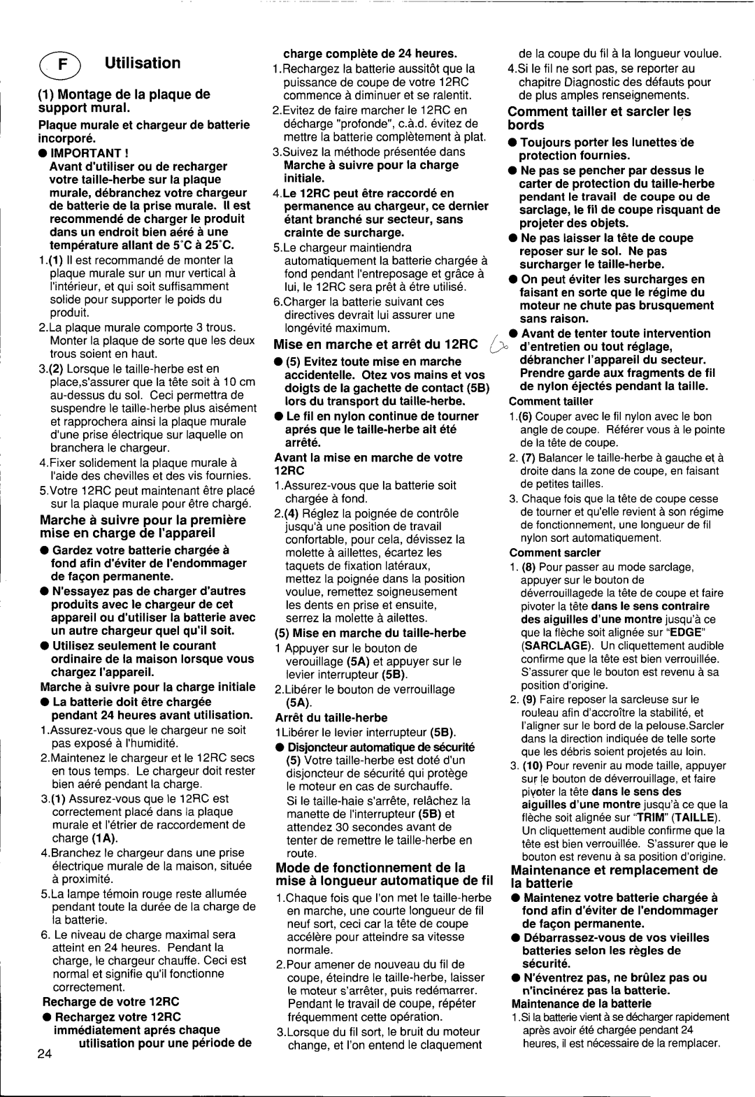 Husqvarna 12 RC manual 