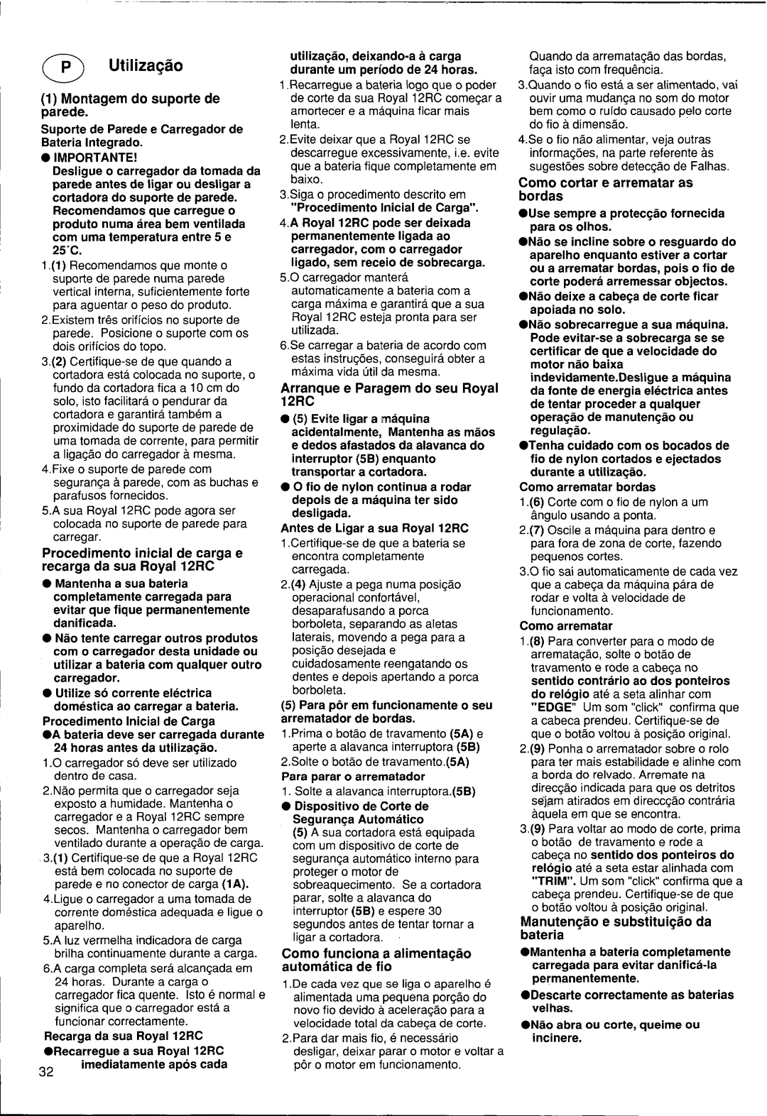 Husqvarna 12 RC manual 