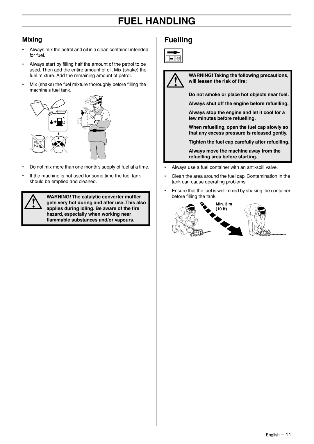 Husqvarna 123HD60 manual Fuelling, Mixing 