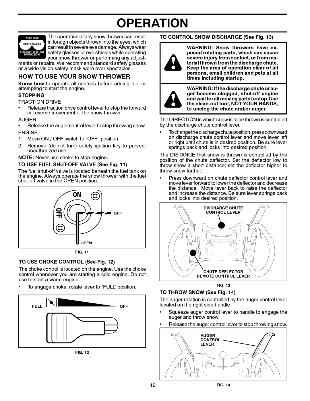 Husqvarna 12527HV, 96193005300 manual HOW to USE Your Snow Thrower, Stopping 