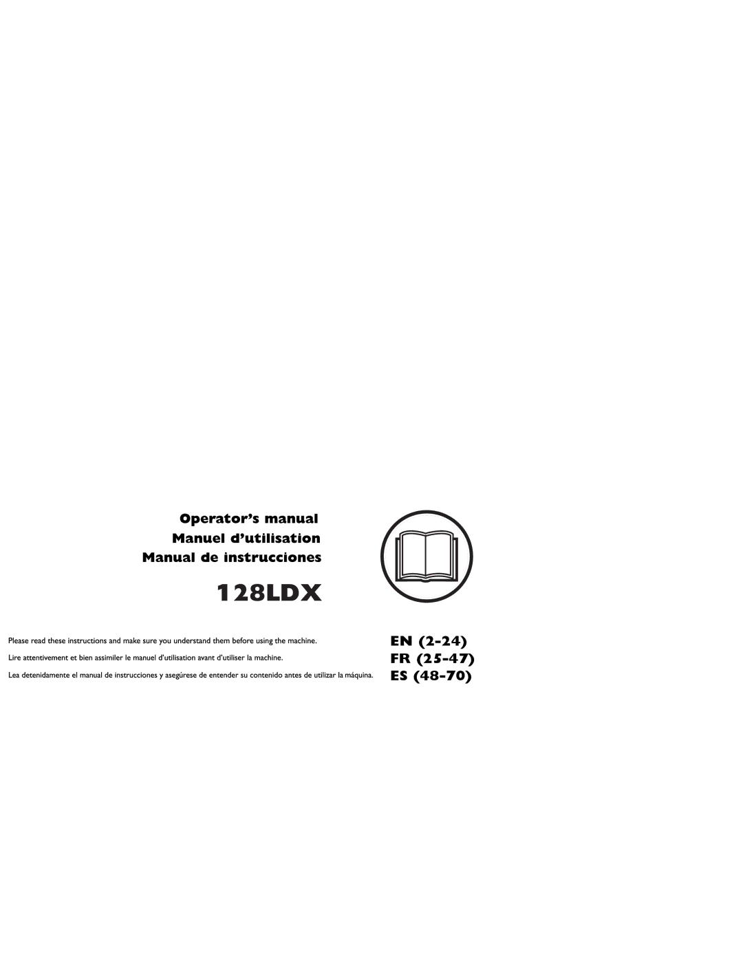 Husqvarna 128LDX manual EN 2-24 FR 25-47 ES 