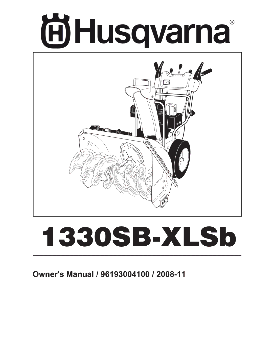 Husqvarna 1330SB-XLSB owner manual 1330SB-XLSb 