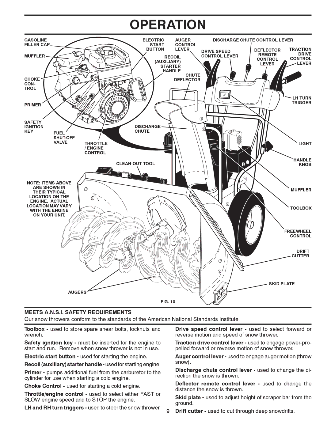 Husqvarna 1330SB-XLSB owner manual Meets A.N.S.I. Safety Requirements 